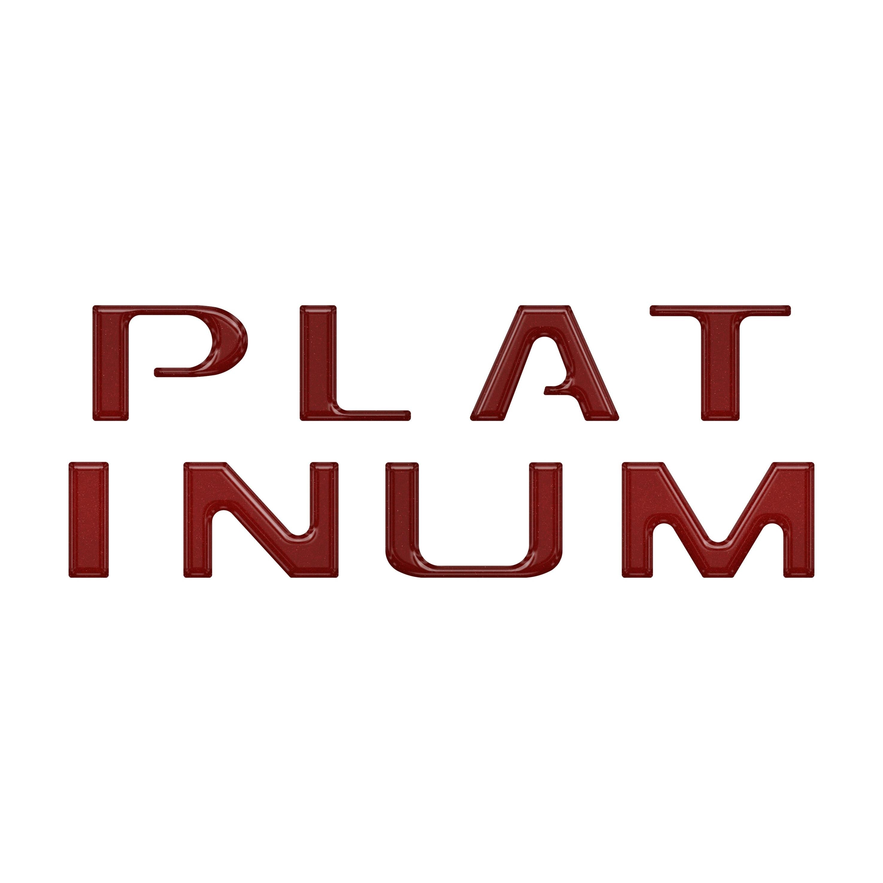 Platinum Tailgate Letter Inserts Fits 2021-2023 Ford F-150