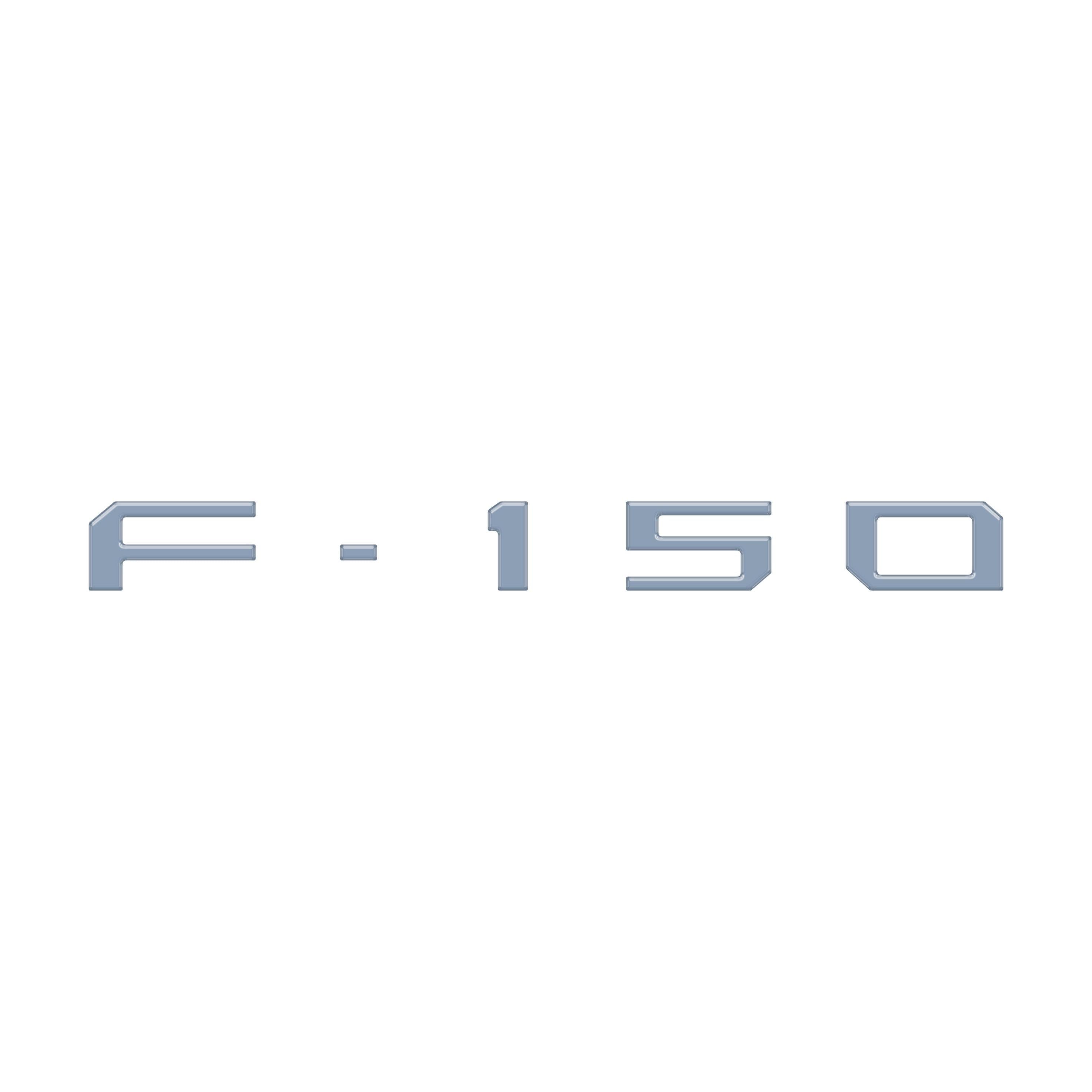 Passenger Cubby Letter Overlays Fits 2021-2026 Ford F-150 XL/STX