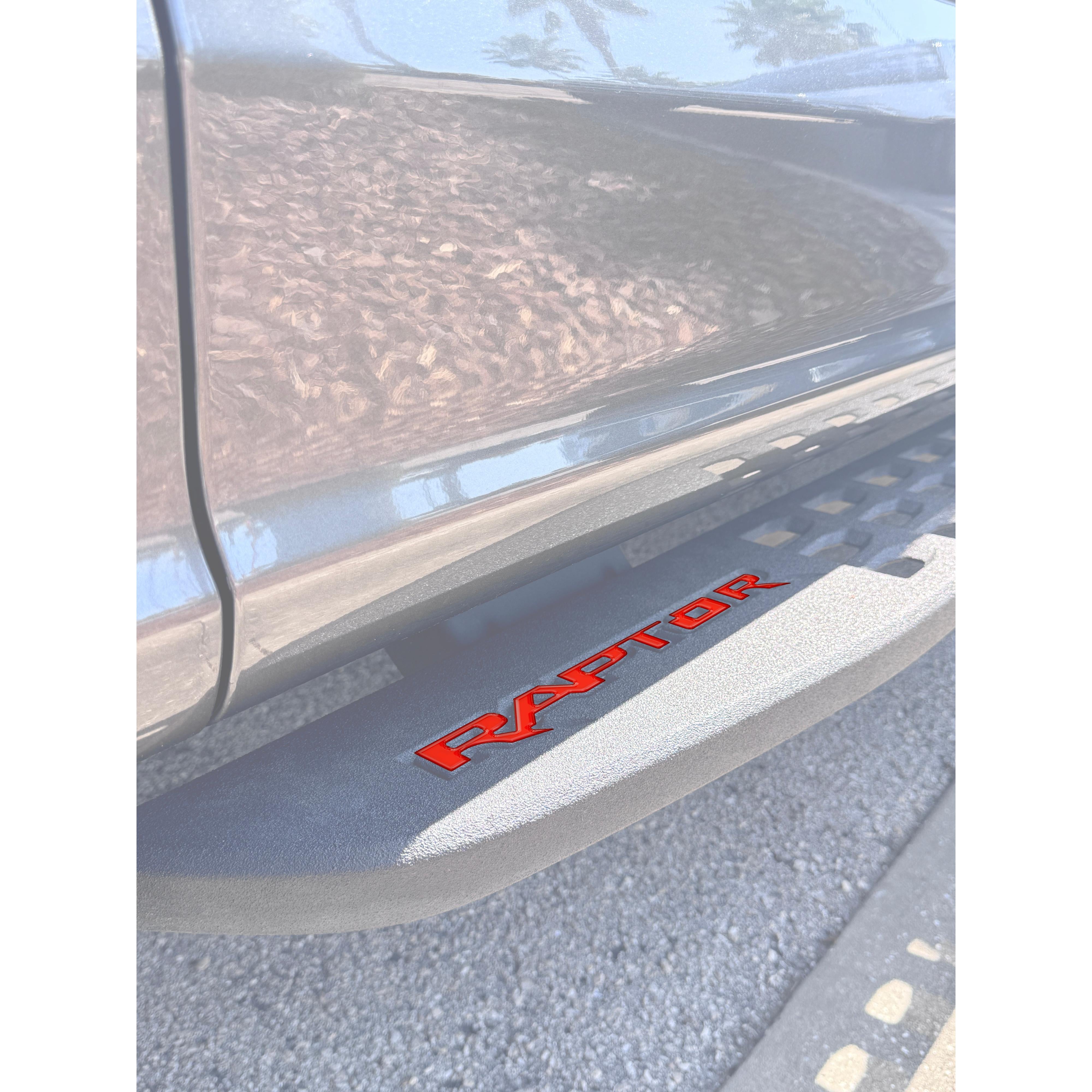 Running Board Emblem Overlays Fits 2017-2024 Ford F-150 Raptor
