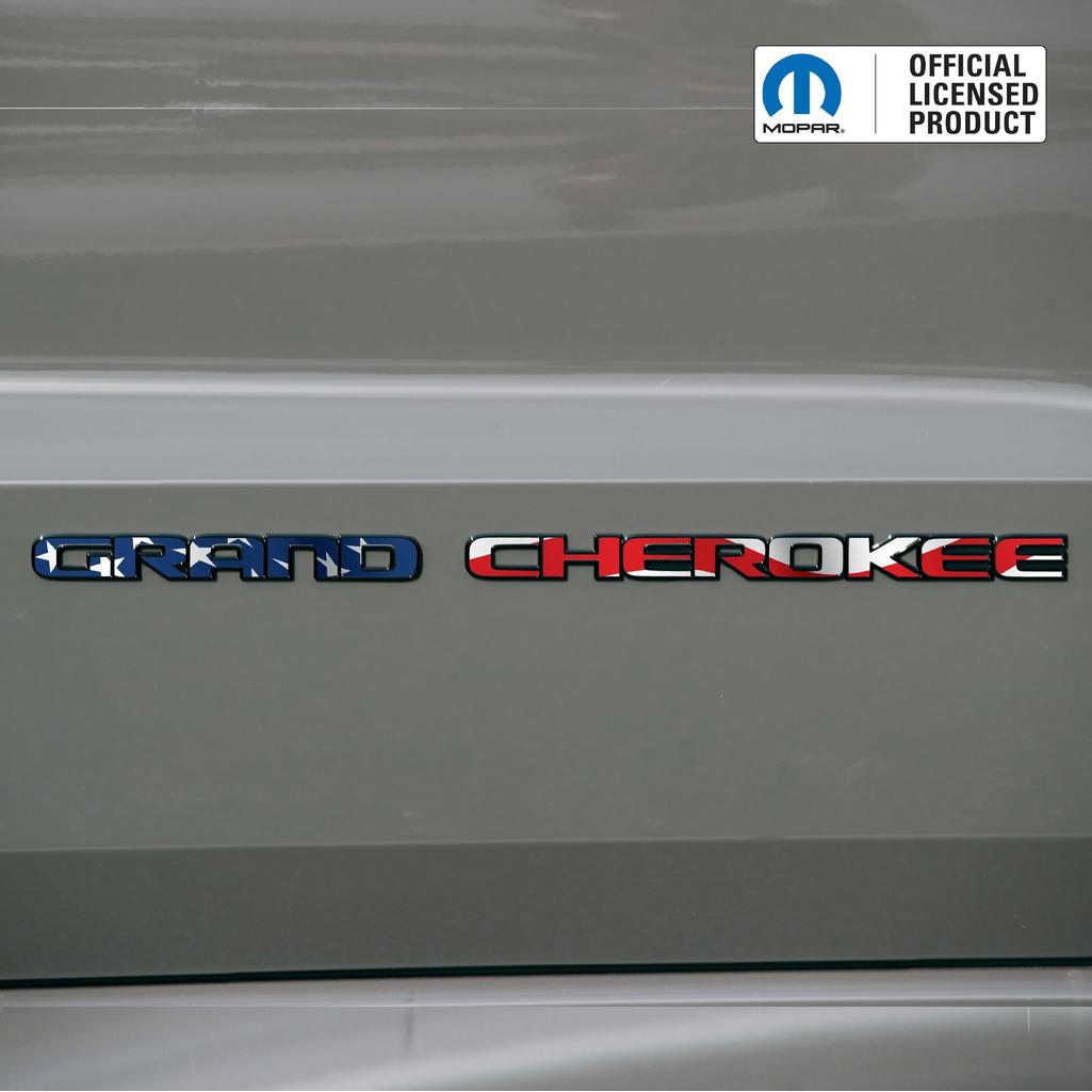 GRAND CHEROKEE Door Emblem Overlay Decal Set | Fits 2017–2022 WK2