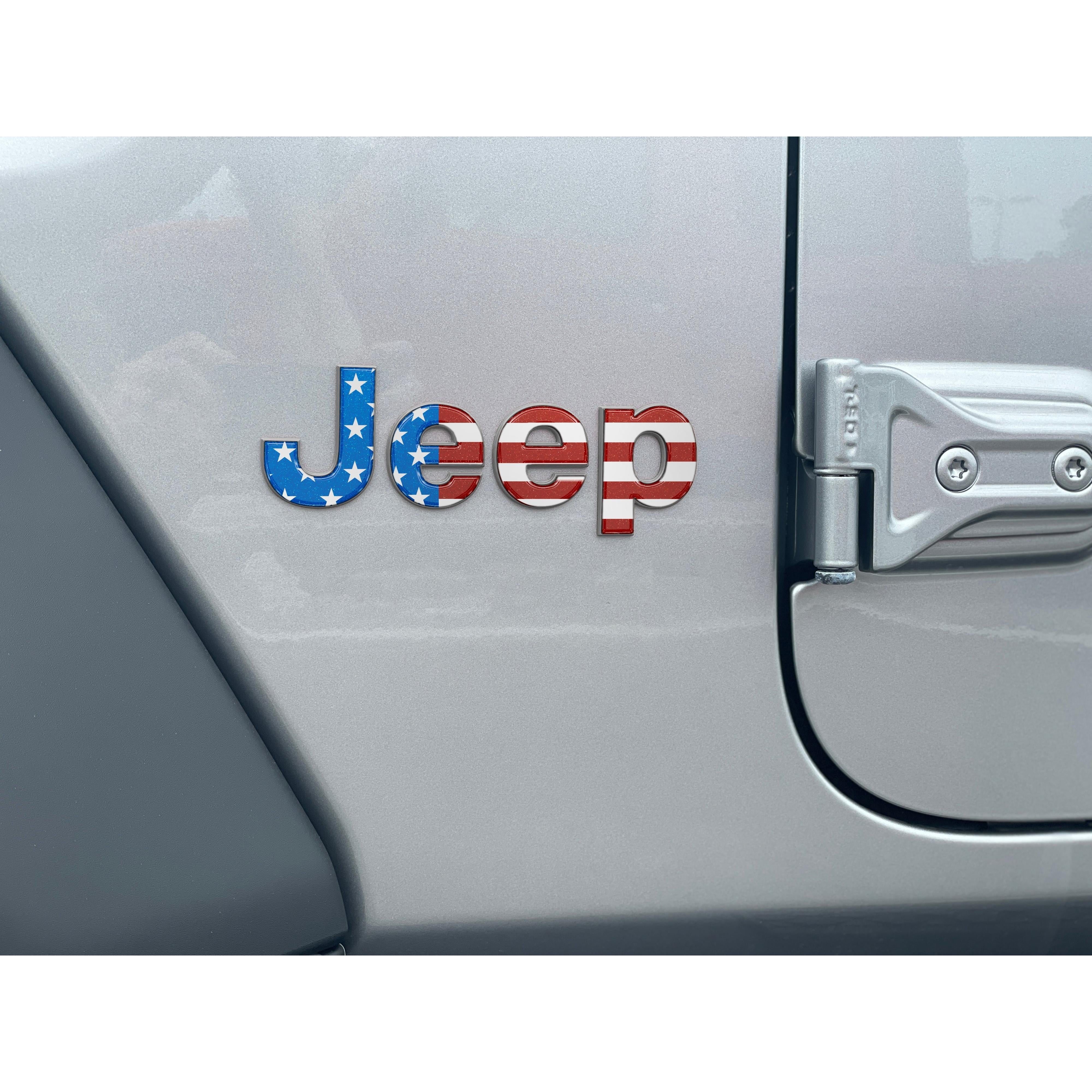 Driver & Passenger Side Letter Overlays Fits 2018-2026 Jeep Wrangler JL