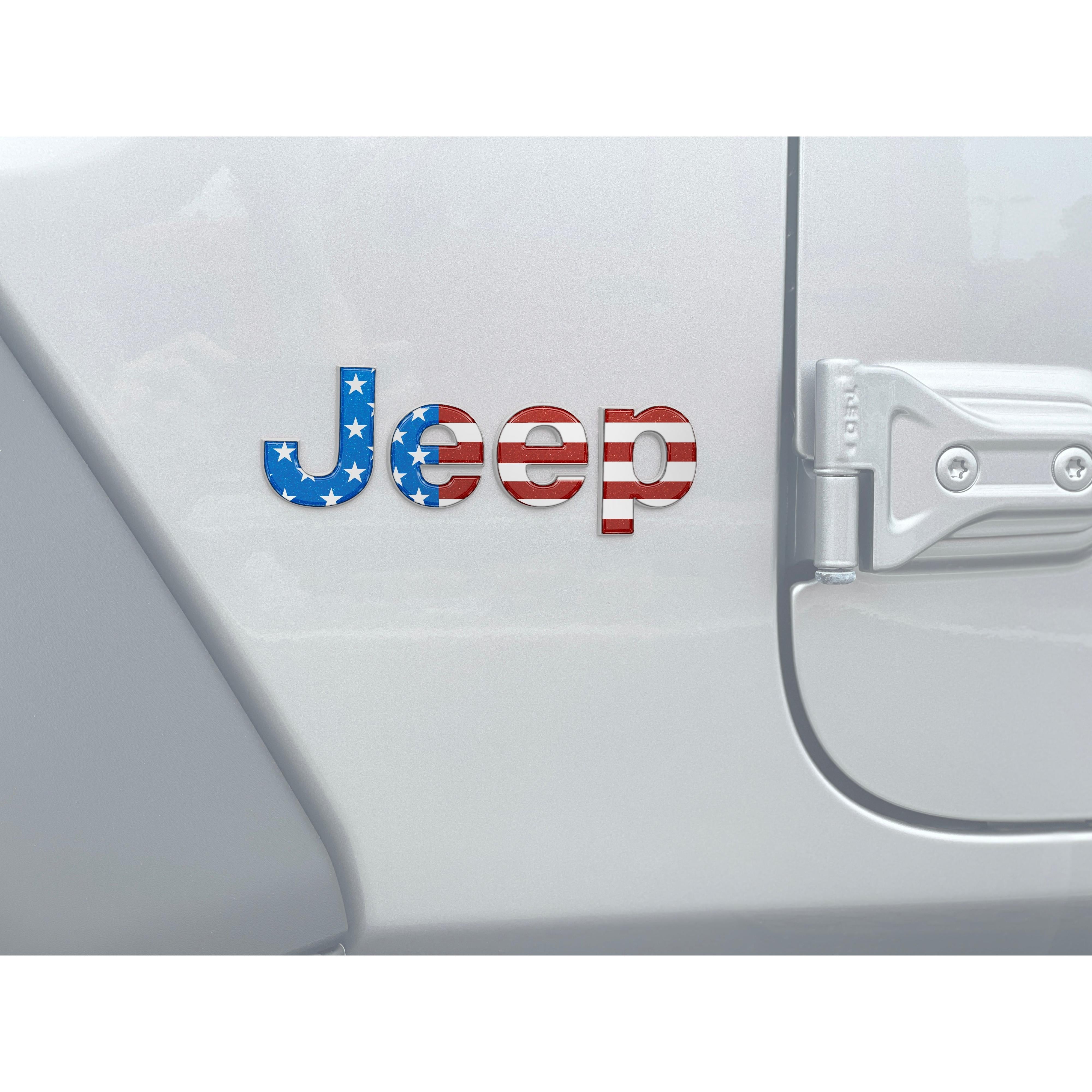Driver & Passenger Side Letter Overlays Fits 2018-2026 Jeep Wrangler JL