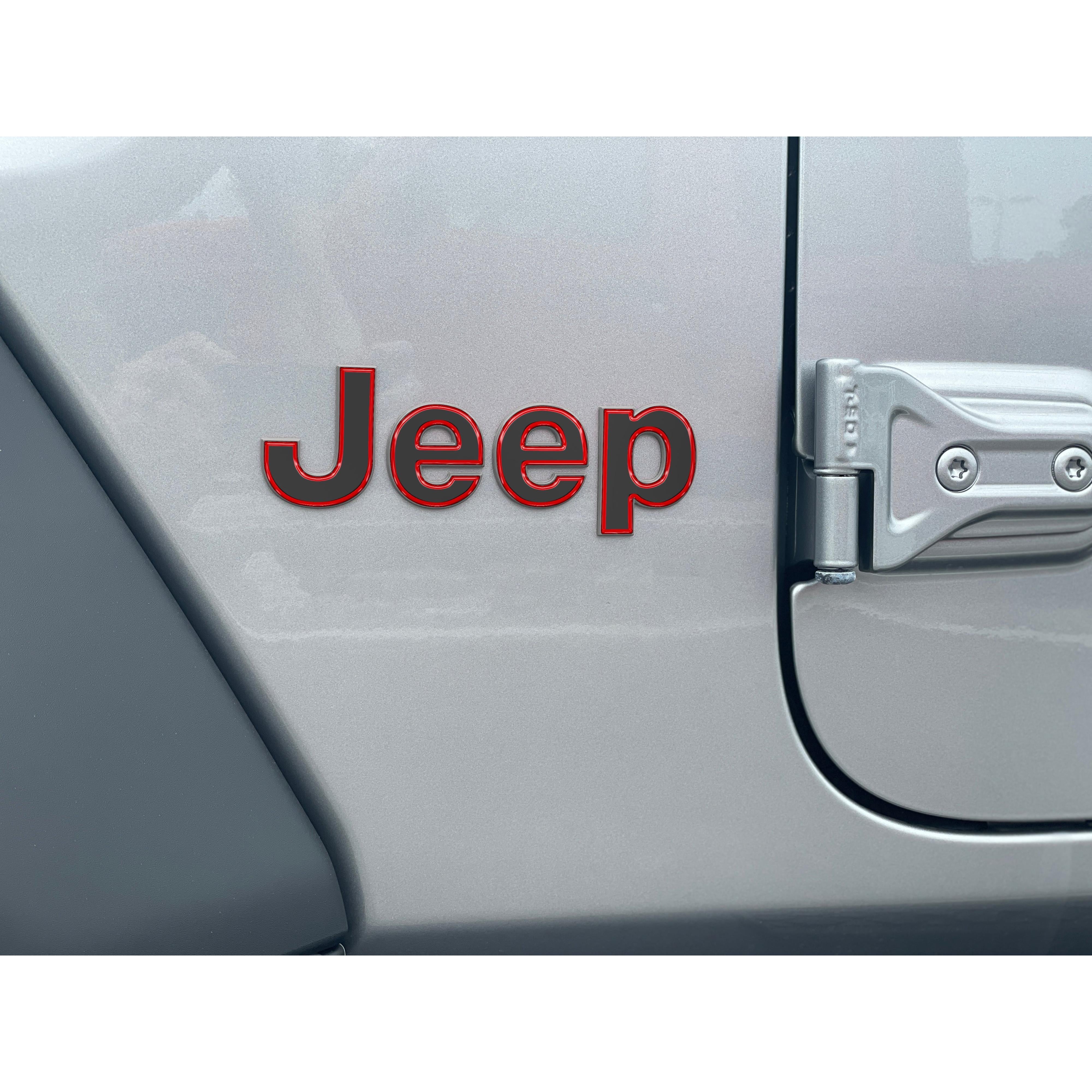 Driver & Passenger Side Letter Overlays Fits 2018-2026 Jeep Wrangler JL
