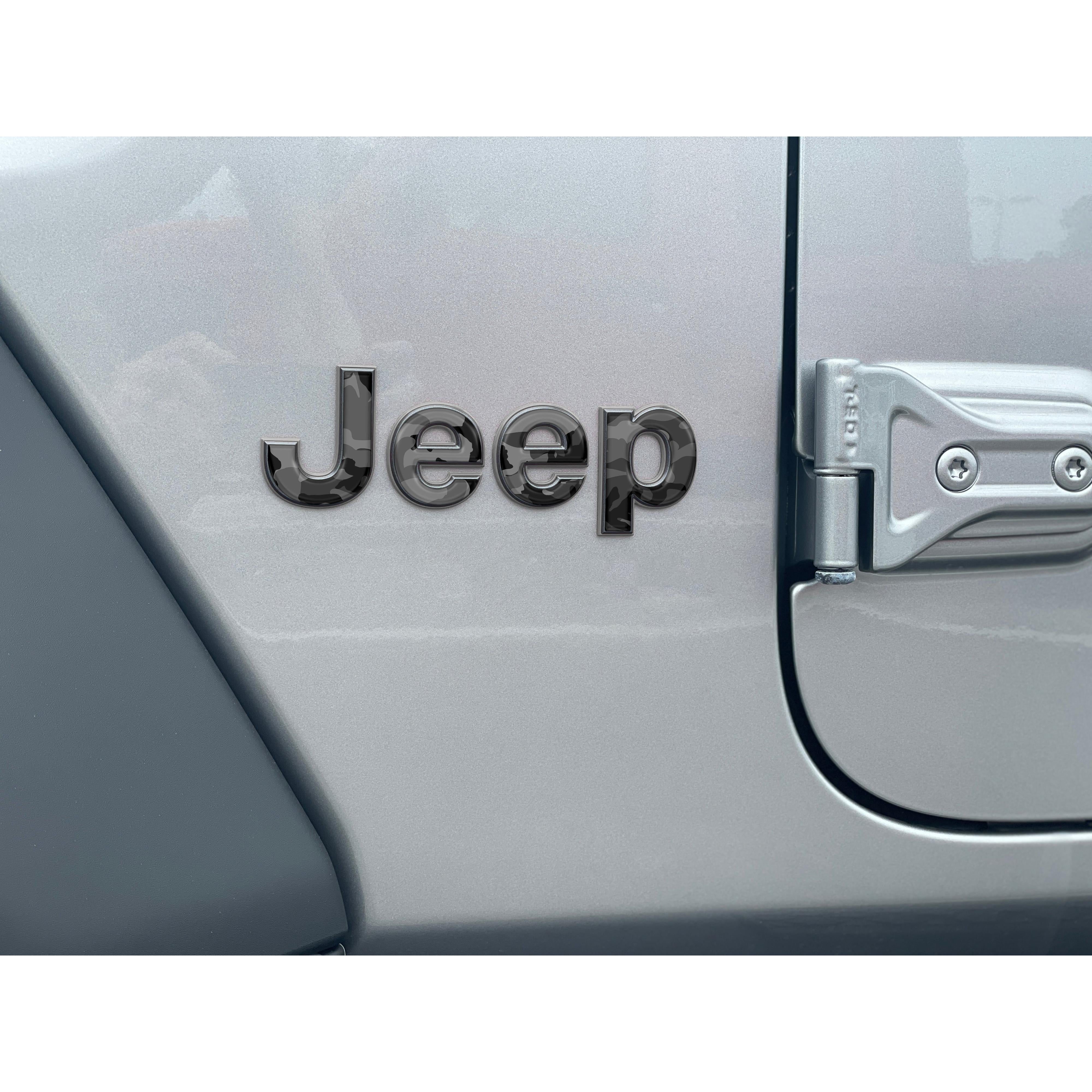 Driver & Passenger Side Letter Overlays Fits 2018-2026 Jeep Wrangler JL