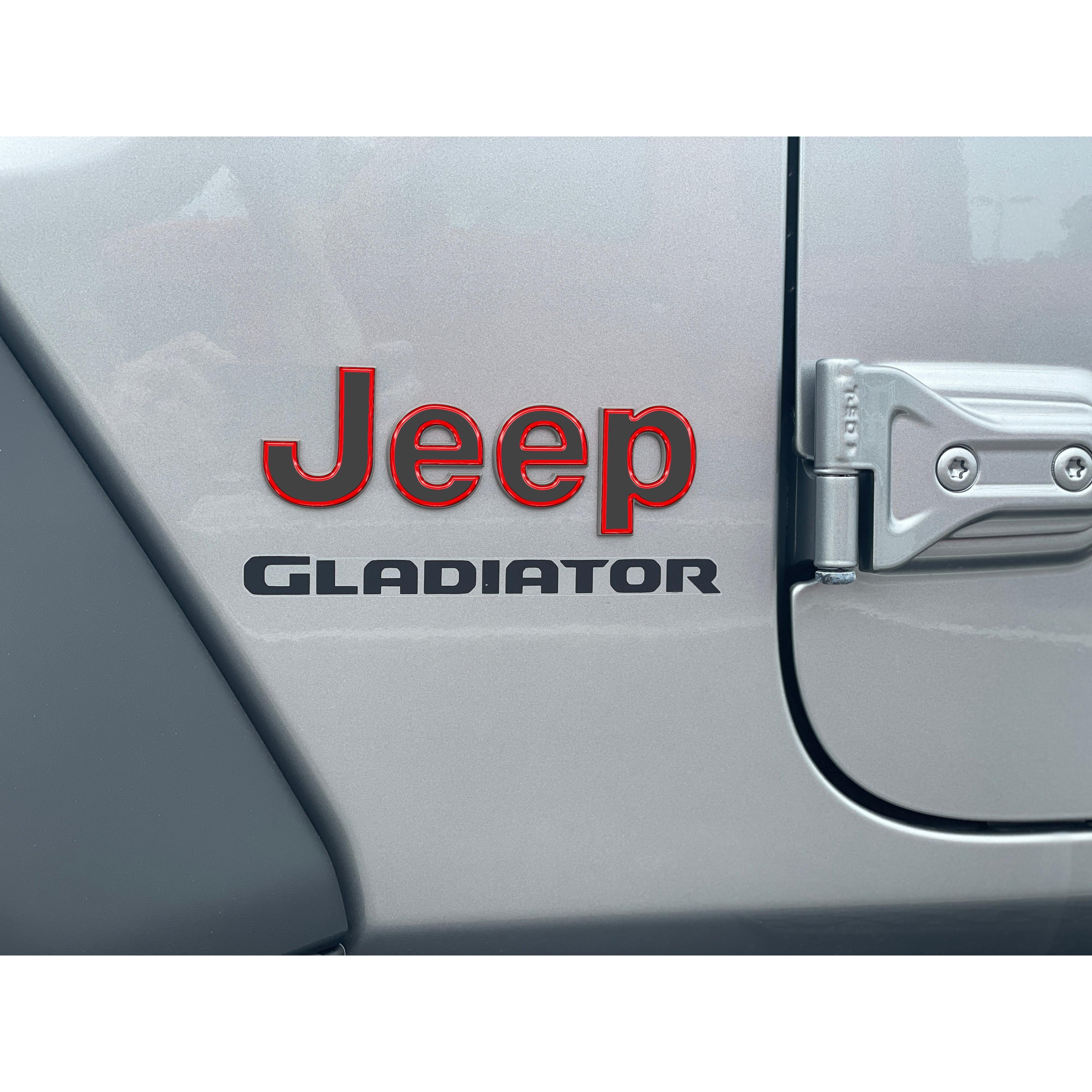 Driver & Passenger Side Emblem Overlays Fits 2019-2026 Jeep Gladiator