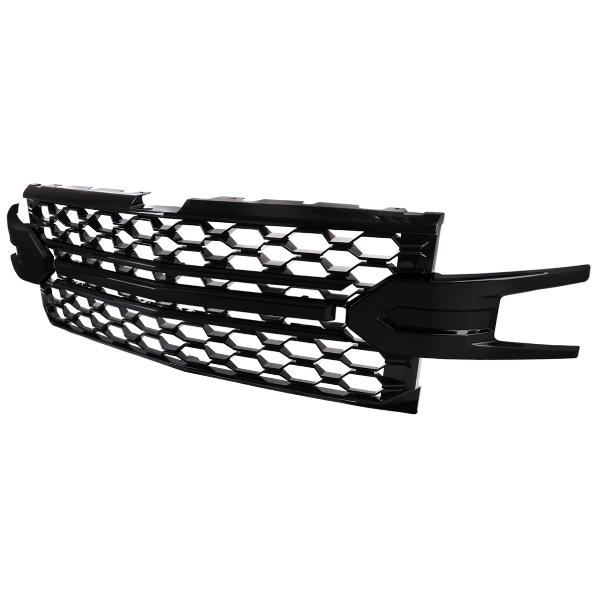 2019-2022 Chevrolet Silverado 1500 LT Glossy Black Honeycomb Hood Grille