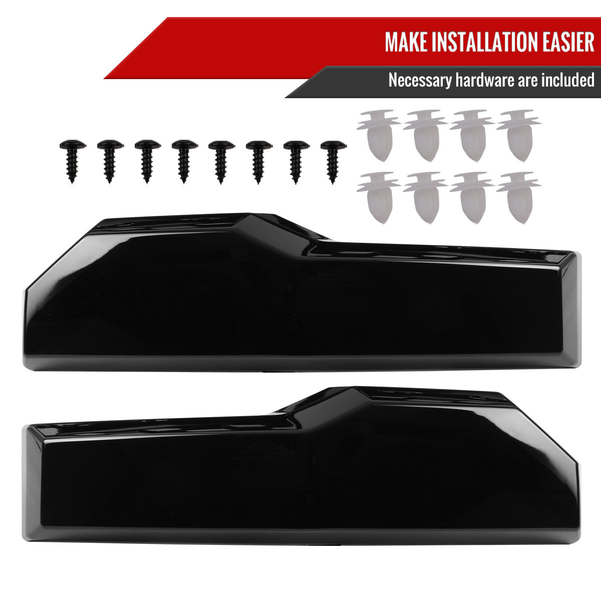 2019-2022 Chevrolet Silverado 1500 WT Glossy Black Honeycomb Hood Grille