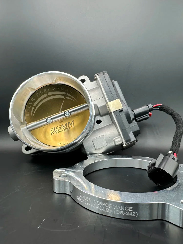 Soler Performance LSX 95MM Ported Throttle Body & Adapter Kit for LS3,LS7,LS9 & More.