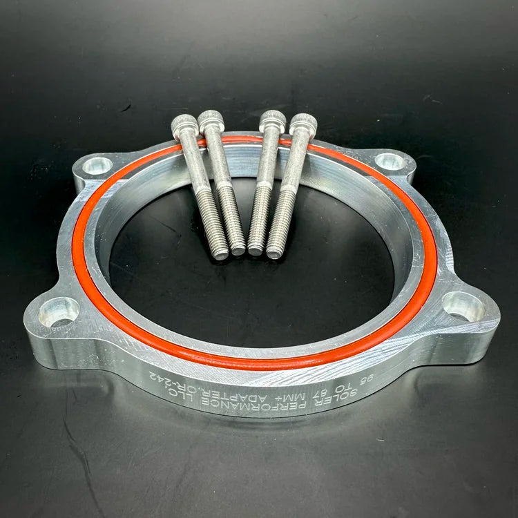 Soler Performance Adapter Kit for GT350 [5.2L] (2015+) & BULLITT / MACH 1 [5.0L] (2019+) 95MM TB to Ford Shelby GT350, Mach 1 & Bullitt Stock Manifold/Aft. Mkt. Supercharger