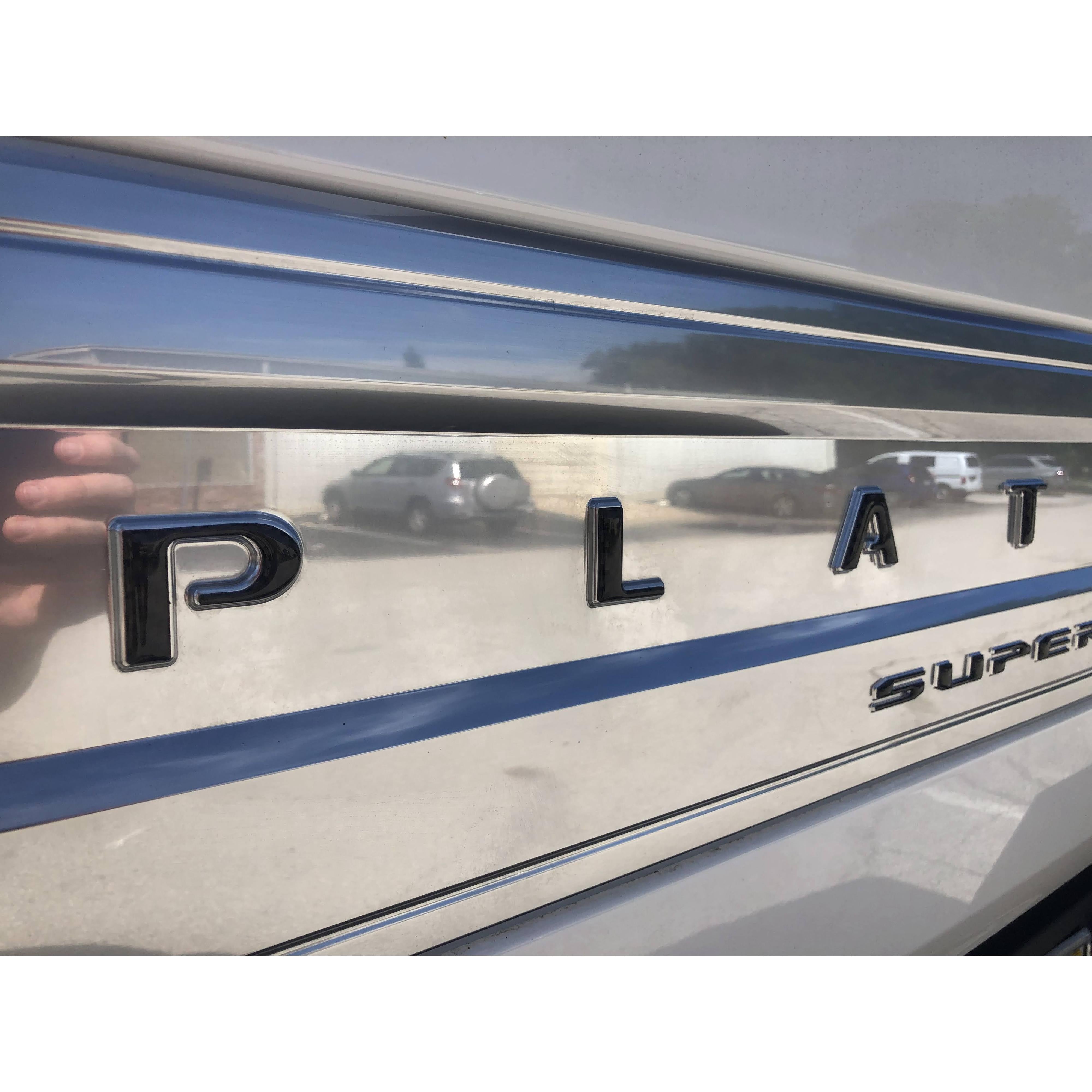 Platinum Tailgate Letter Overlays Fits 2020-2022 Ford Super Duty