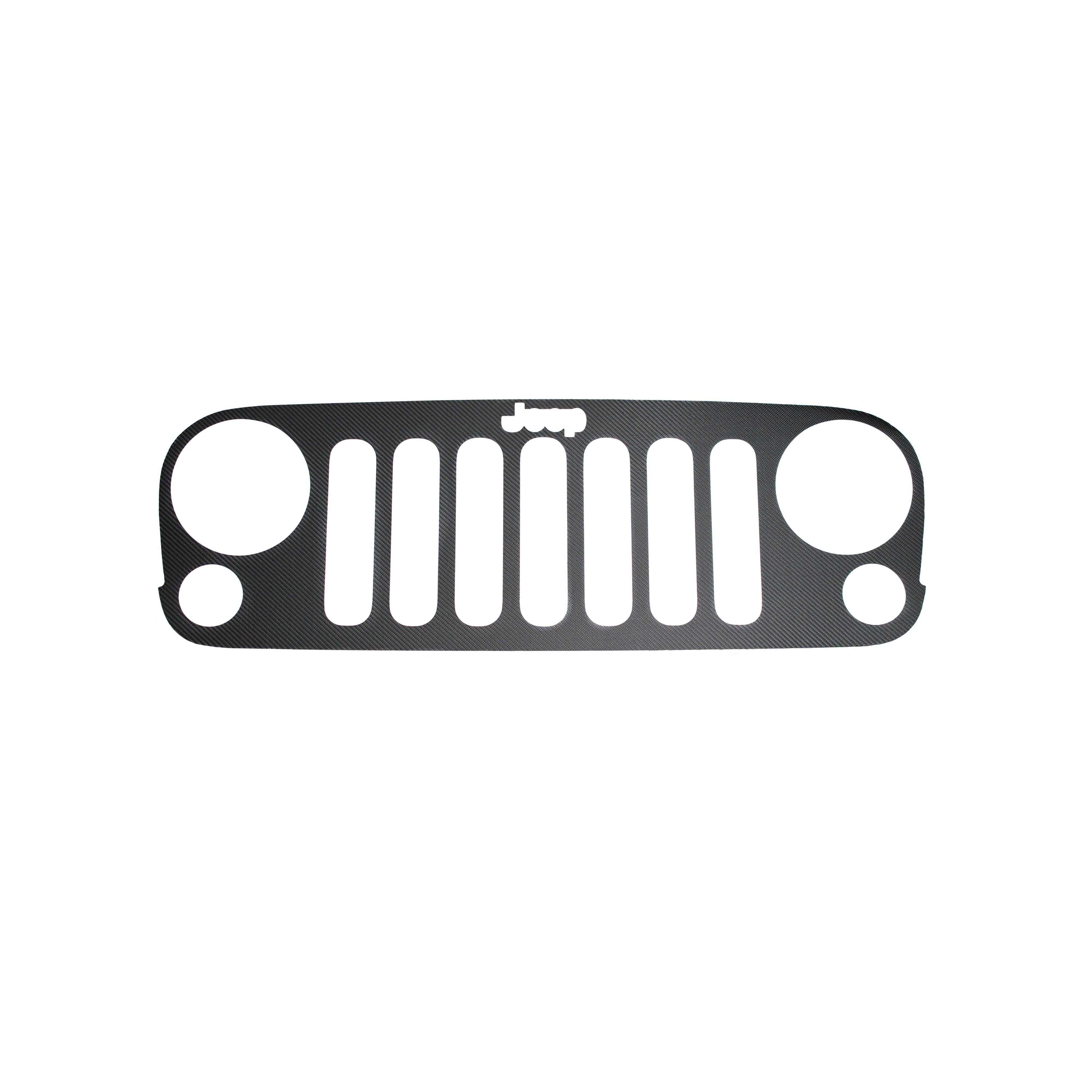 Front Grill Overlay Fits 2007-2018 Jeep Wrangler JK