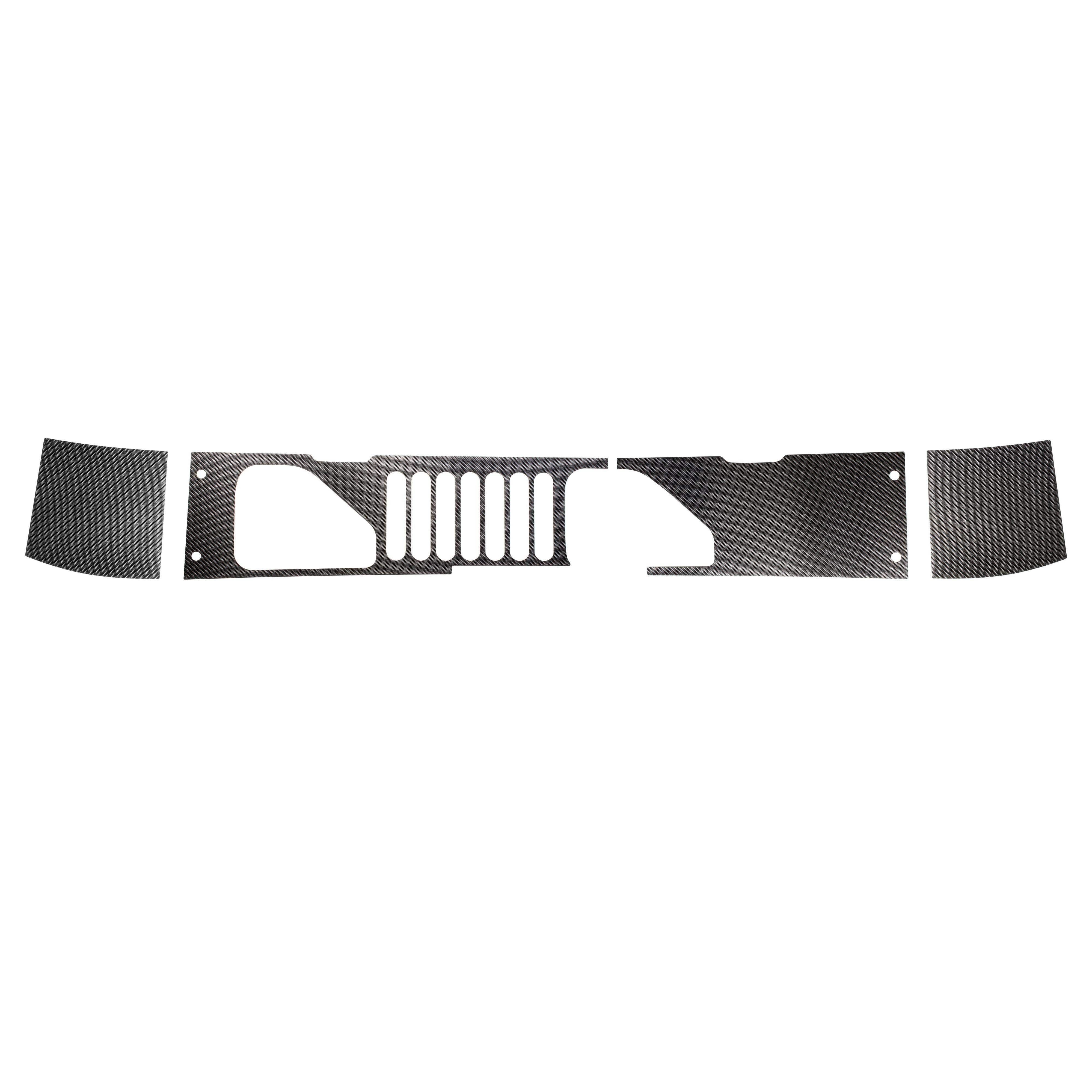 Cowl and Hood Vent Accents Fits 2007-2018 Jeep Wrangler JK