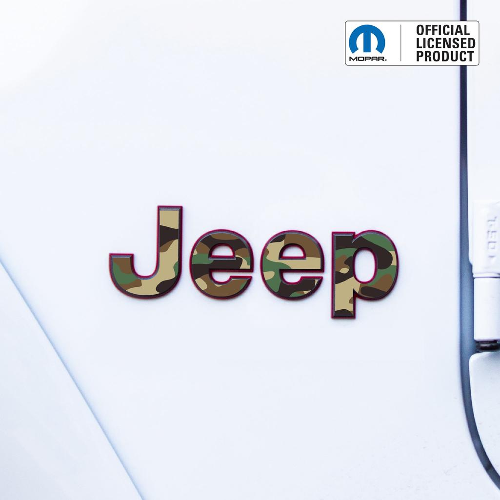 Jeep Emblem Overlay Decals – Camo Print | Fits Wrangler JL, JK, TJ & YJ