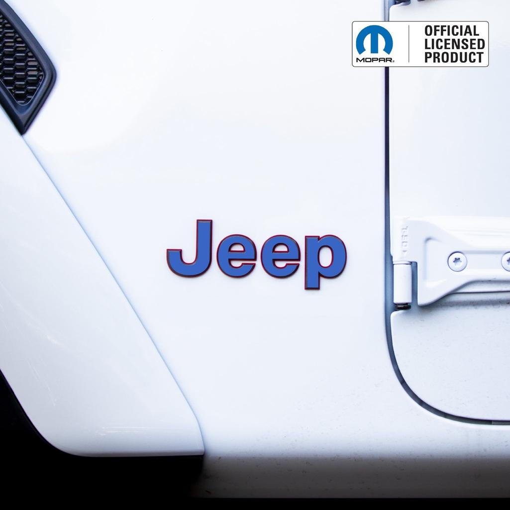 JEEP Wrangler Emblem Overlay Decal Set | Fits JL, JK, TJ & YJ