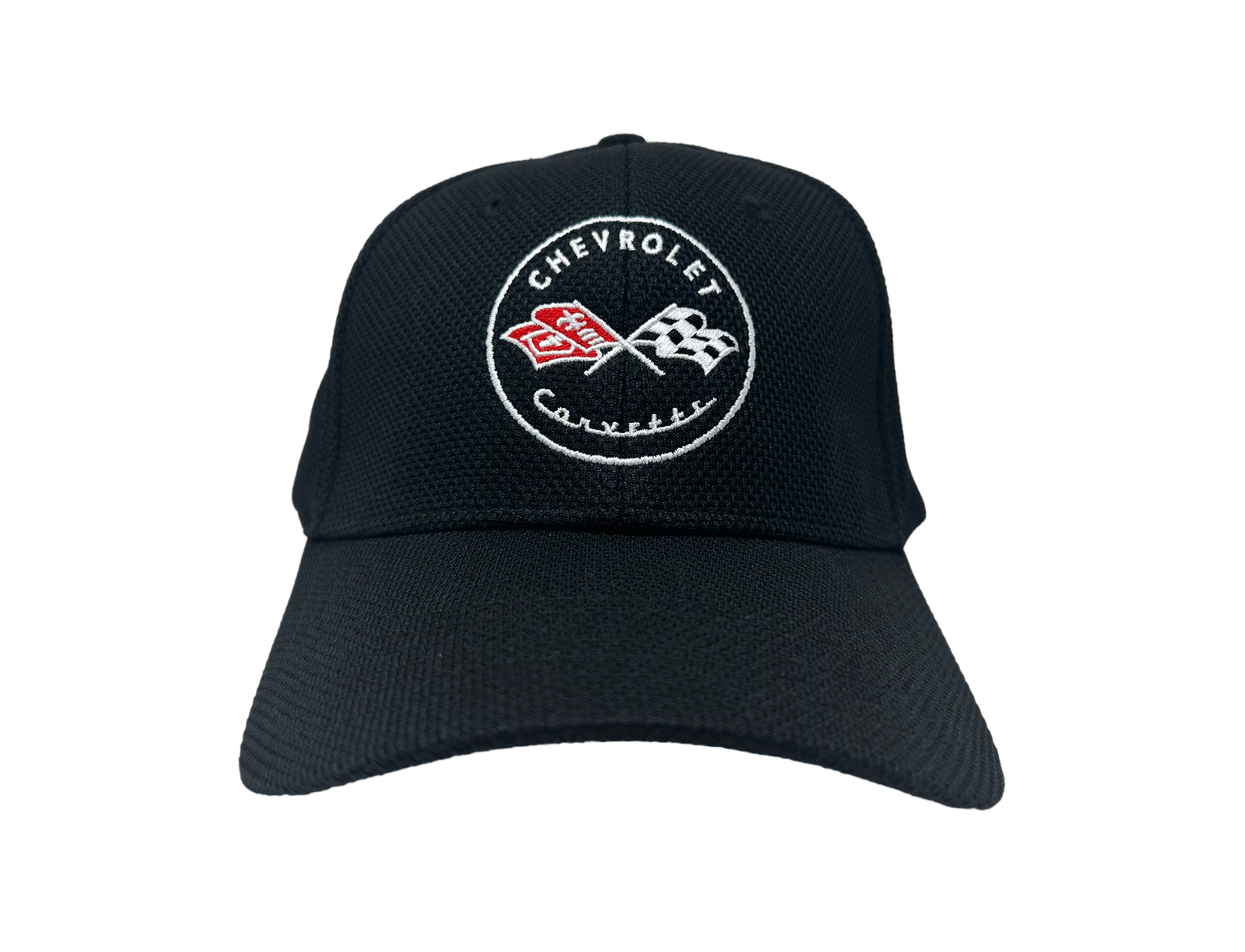 C1 Embroidered Corvette Stretch Fit Hat : Black