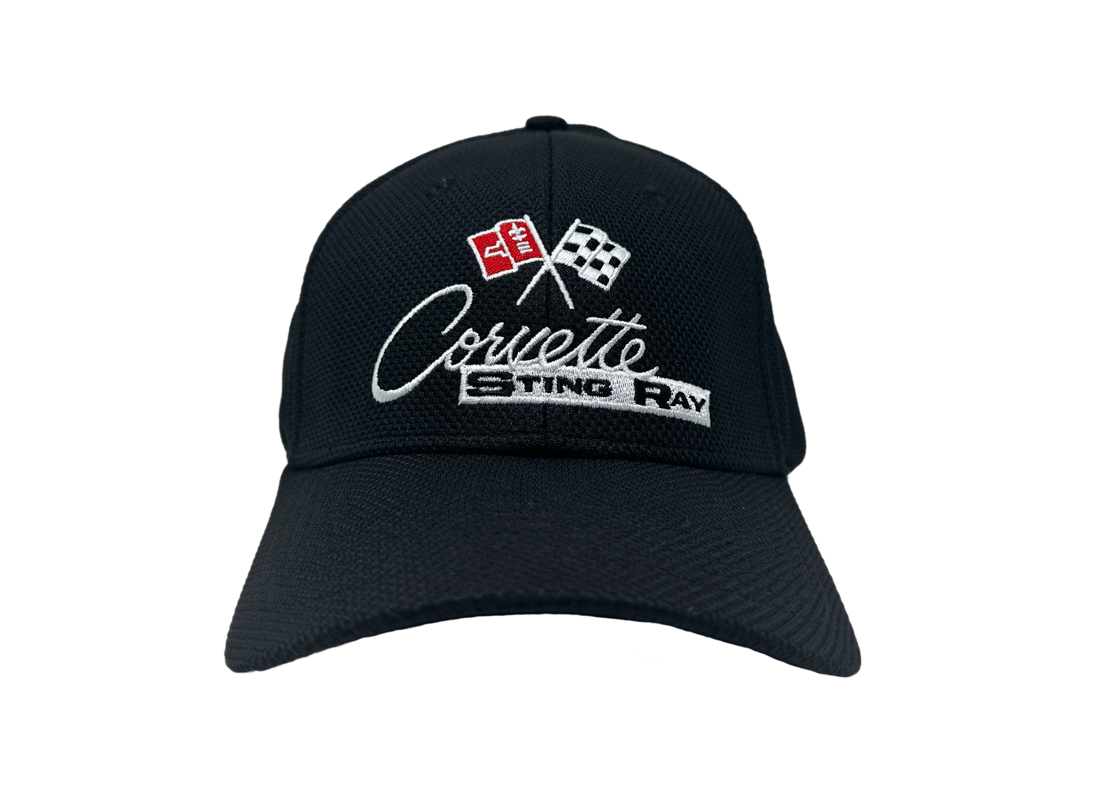 C2 Embroidered Corvette Stretch Fit Hat : Black