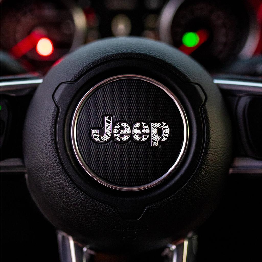 JEEP Steering Wheel Emblem Overlay Decal – Animal Print Designs