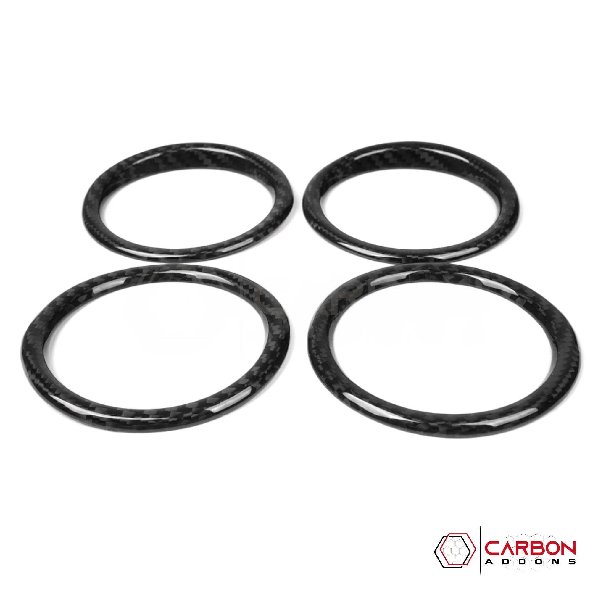 Jeep Gladiator Dashboard AC Vent Trim Covers – Real Dry Carbon Fiber (Glossy or Matte) 2020–Current