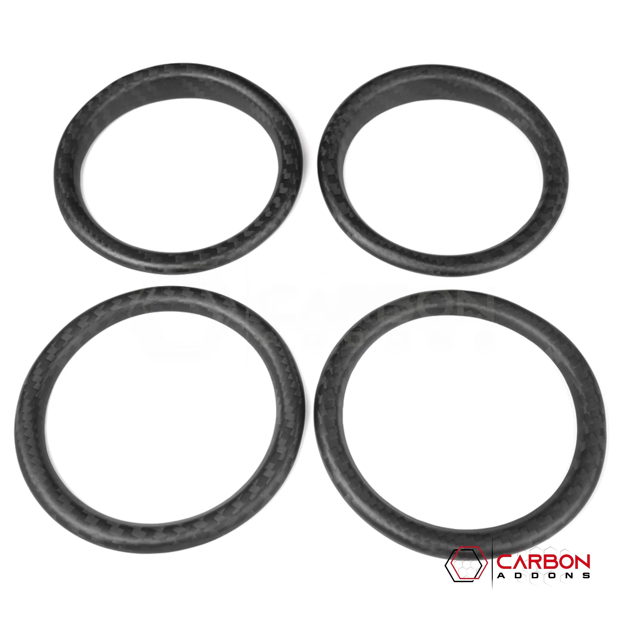 Jeep Gladiator Dashboard AC Vent Trim Covers – Real Dry Carbon Fiber (Glossy or Matte) 2020–Current