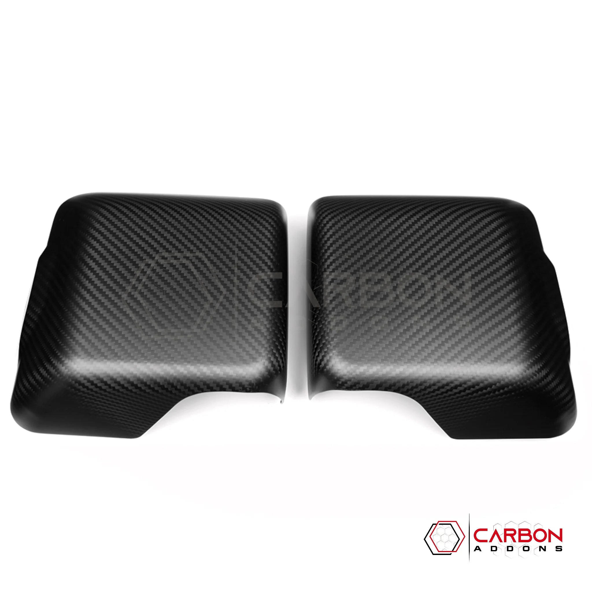 Jeep Gladiator JT & Wrangler JL Side View Mirror Covers (With or Without Light) – Real Dry Carbon Fiber (Glossy or Matte) 2020–Current