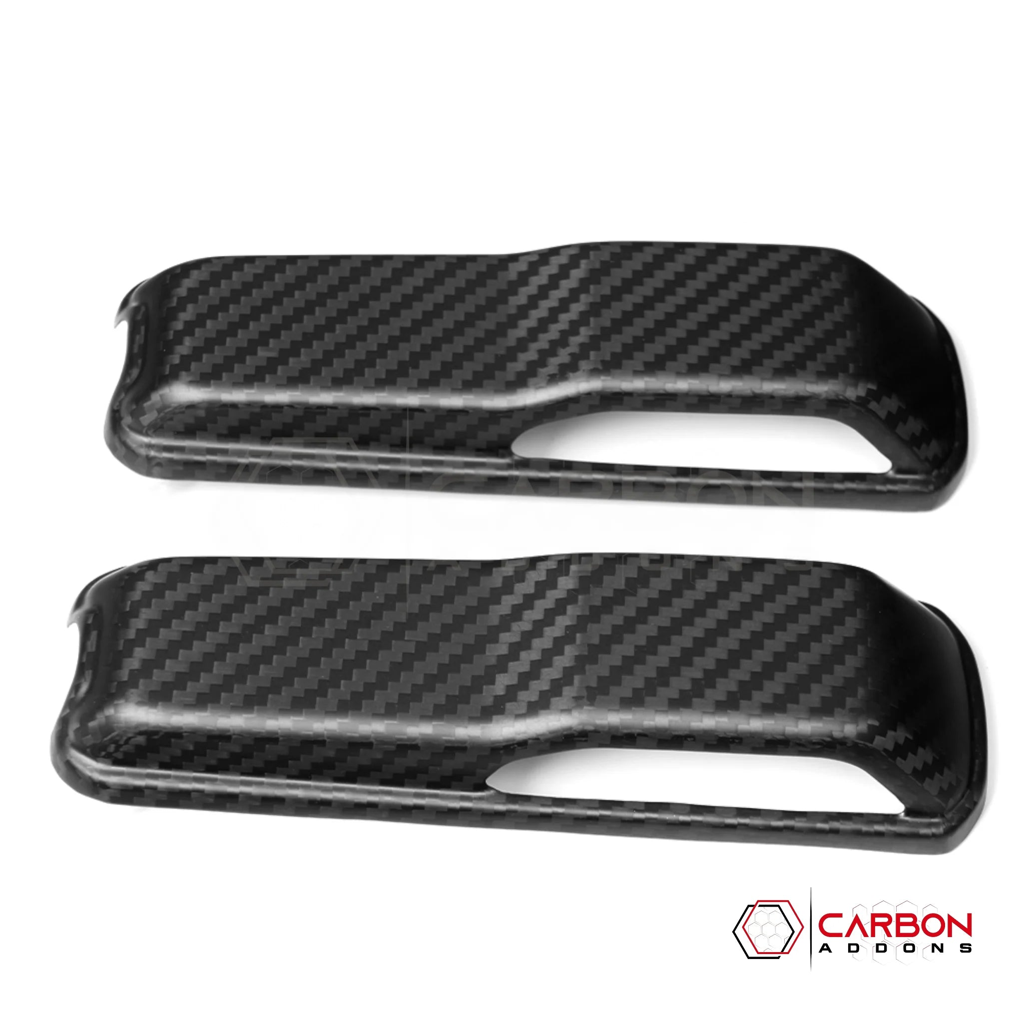 Jeep Gladiator JT & Wrangler JL Windshield Hold Down Bracket Cover – Real Dry Carbon Fiber (Glossy or Matte) 2020–Current