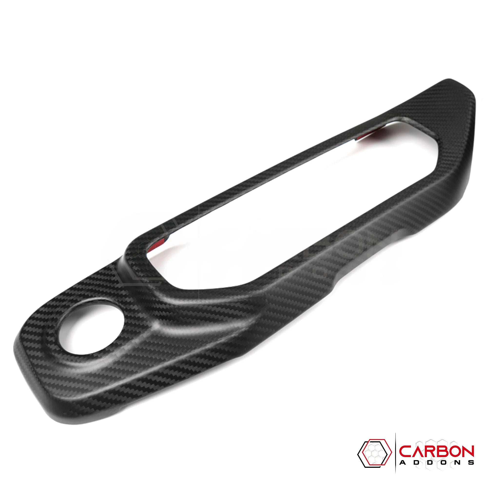 Jeep Gladiator JT & Wrangler JL Push Start Button & Radio Control Trim Cover – Real Dry Carbon Fiber (Glossy or Matte) 2020–Current