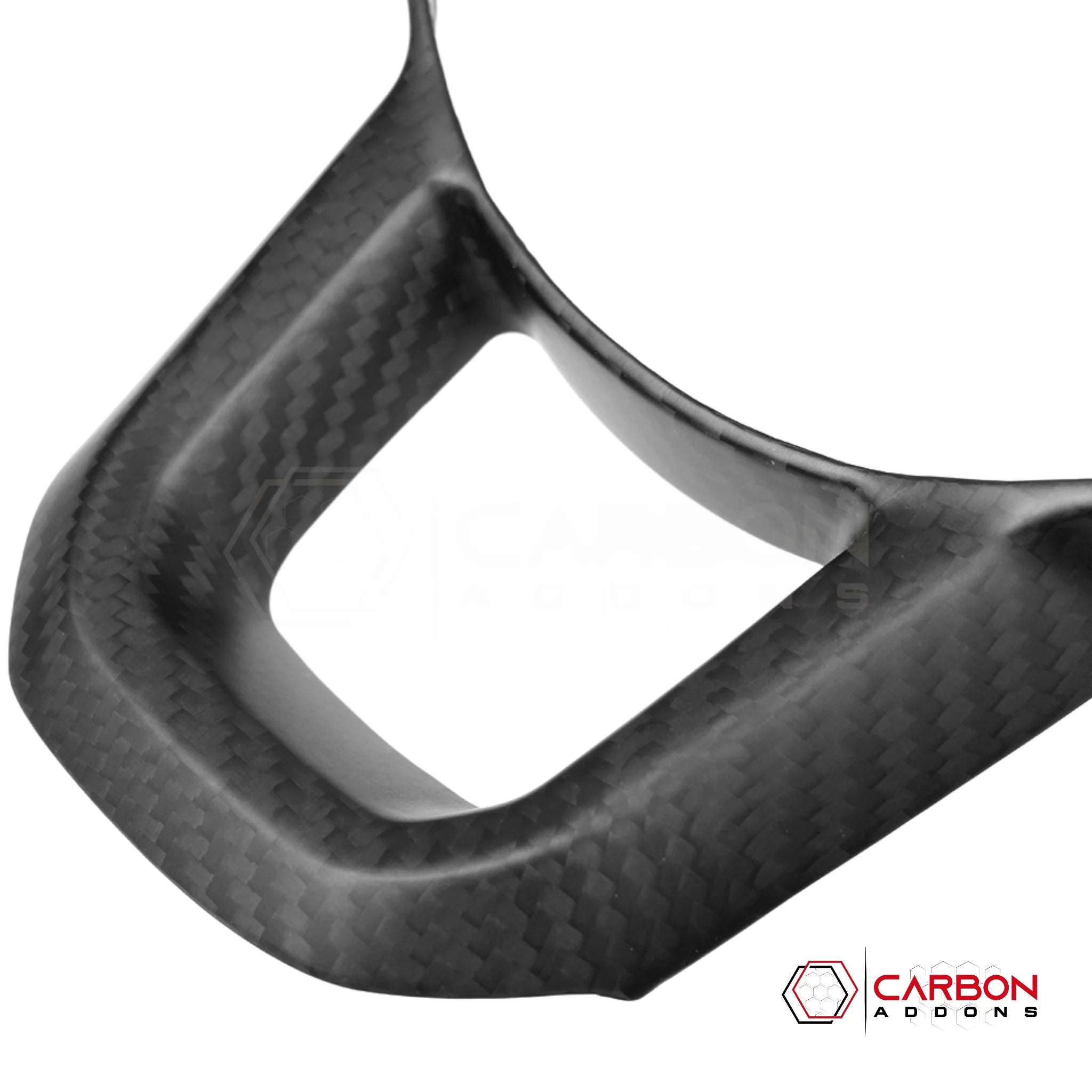 Jeep Gladiator Steering Wheel Trim Cover – Real Dry Carbon Fiber (Glossy or Matte) 2020–Current
