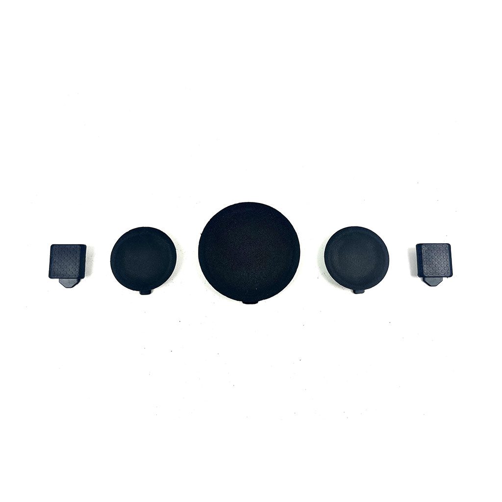 KT4022 - Caps, Center, Side, Square 5pc Kit Rear Step Lower Bumper Pad