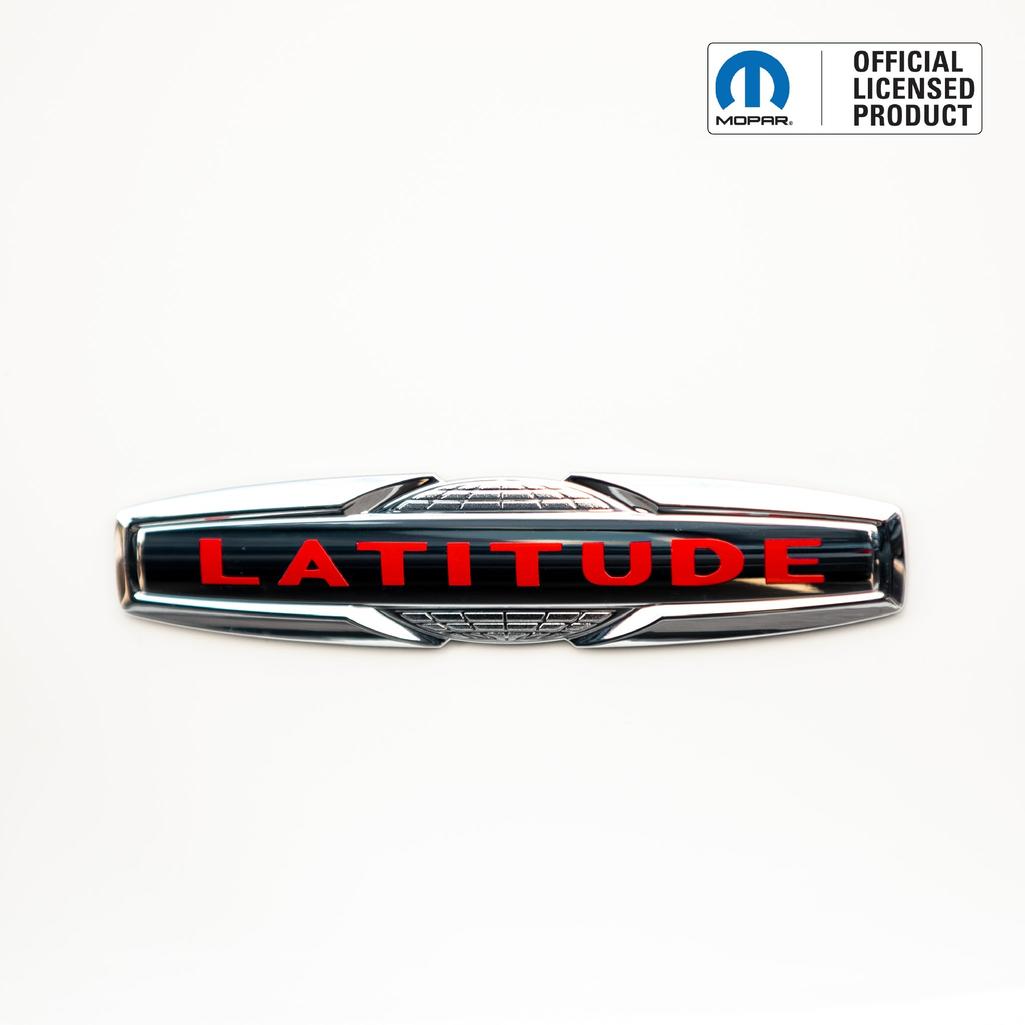 LATITUDE Tailgate Emblem Overlay Decal | Fits 2014–2021 Jeep Cherokee & 2015–2022 Jeep Renegade (Excludes Latitude Plus)