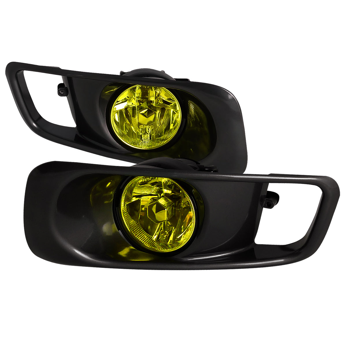 1999-2000 Honda Civic H3 Fog Lights Kit (Chrome Housing/Yellow Lens)