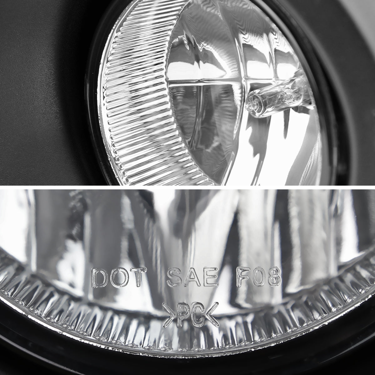 2011-2014 Ford F-150 Fog Light Bezels (Chrome Housing/Clear Lens)
