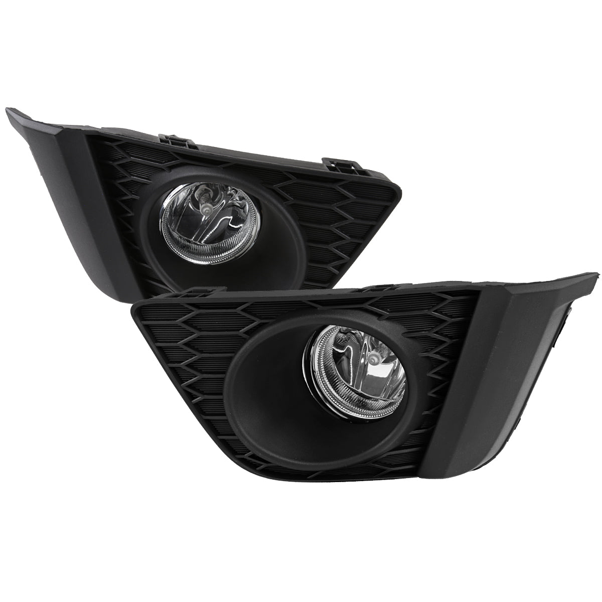 2015-2017 Honda Fit 12V/55W H11 Fog Lights Kit (Chrome Housing/Clear Lens)