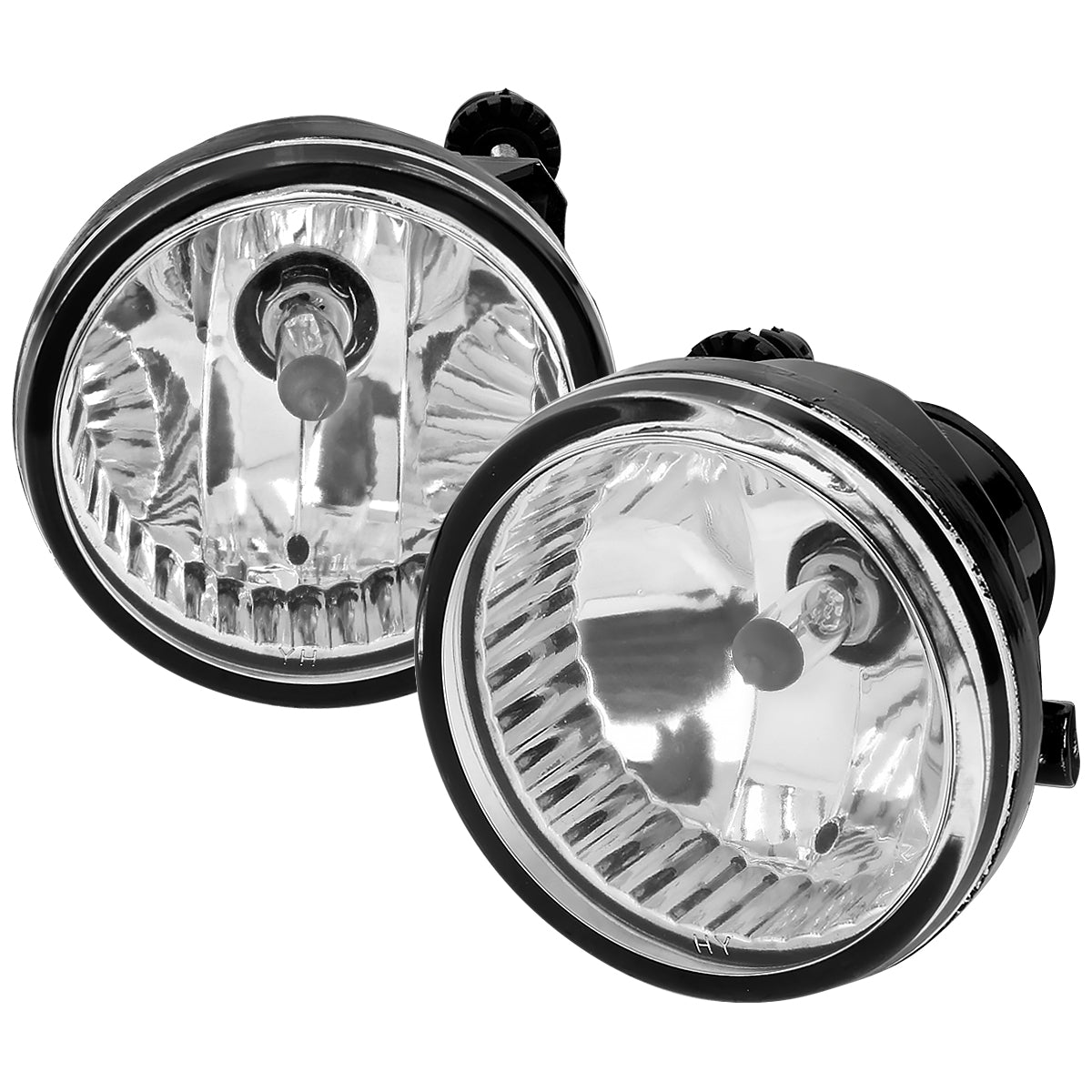 2000-2009 Toyota Echo/Highlander/Prius 9006 Fog Lights Kit w/ Switch & Wiring Harness (Chrome Housing/Clear Lens)