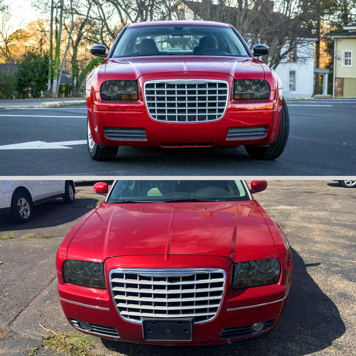 2005-2010 Chrysler 300 Factory Style Headlights (Chrome Housing/Smoked Lens)