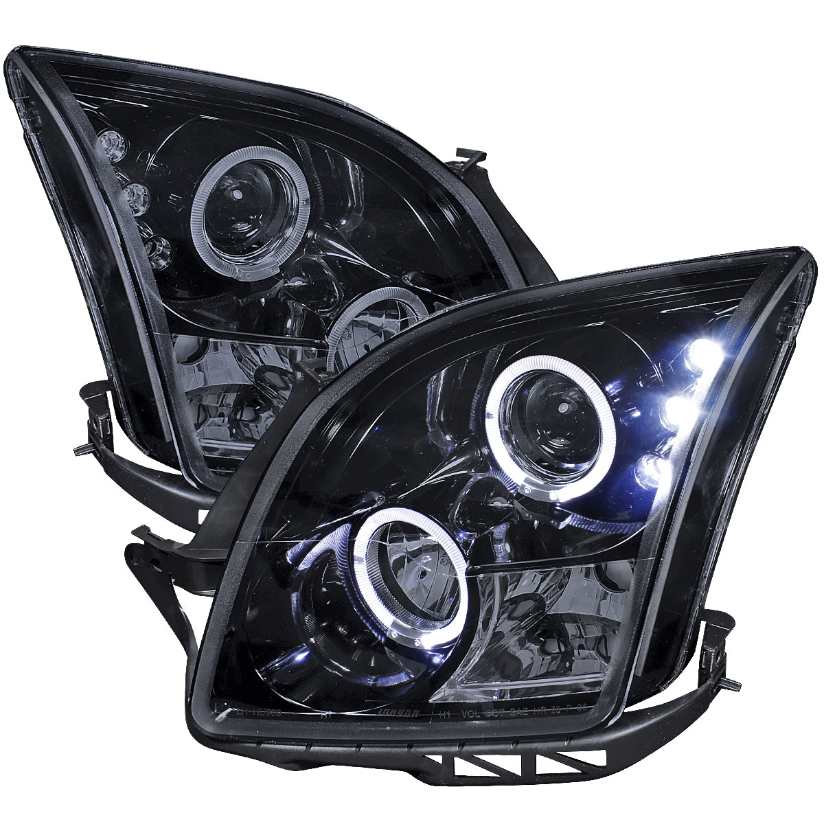 2006-2009 Ford Fusion Dual Halo Projector Headlights (Glossy Black Housing/Smoked Lens)