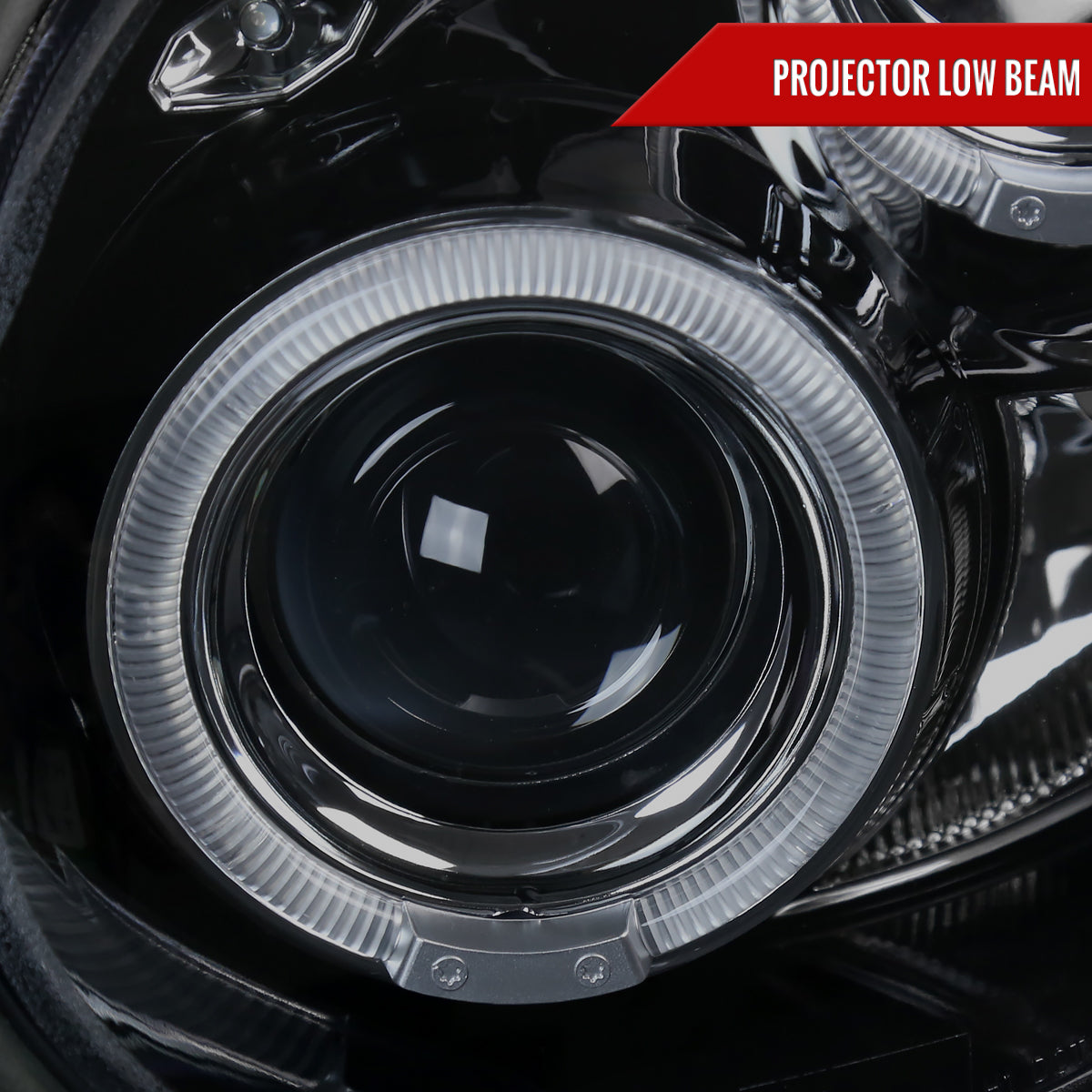 2002-2003 Subaru Impreza Dual Halo Bug Eye Projector Headlights (Glossy Black Housing/Smoked Lens)