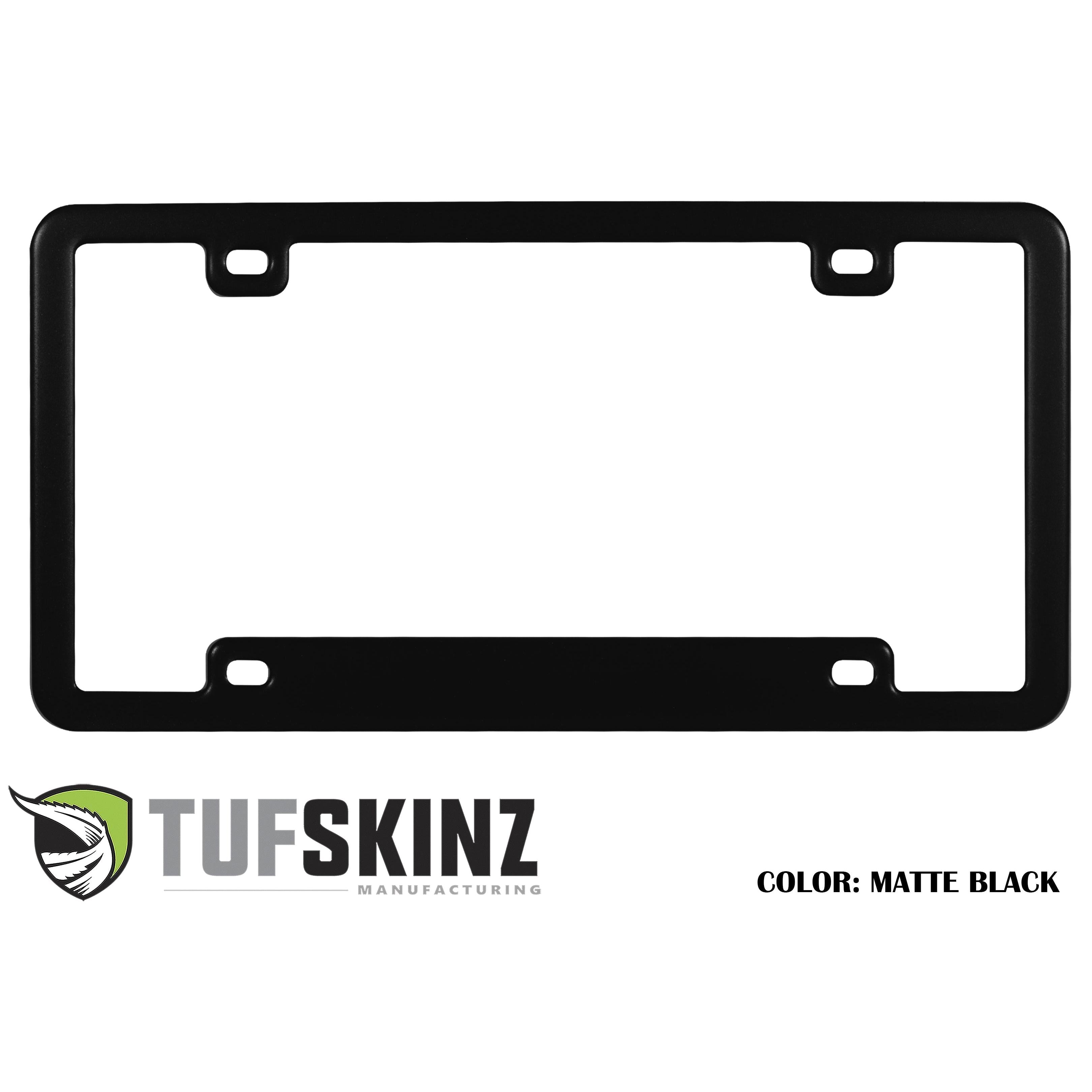 License Plate Frame Accent Trim Fits 0-0  Universal Matte Black