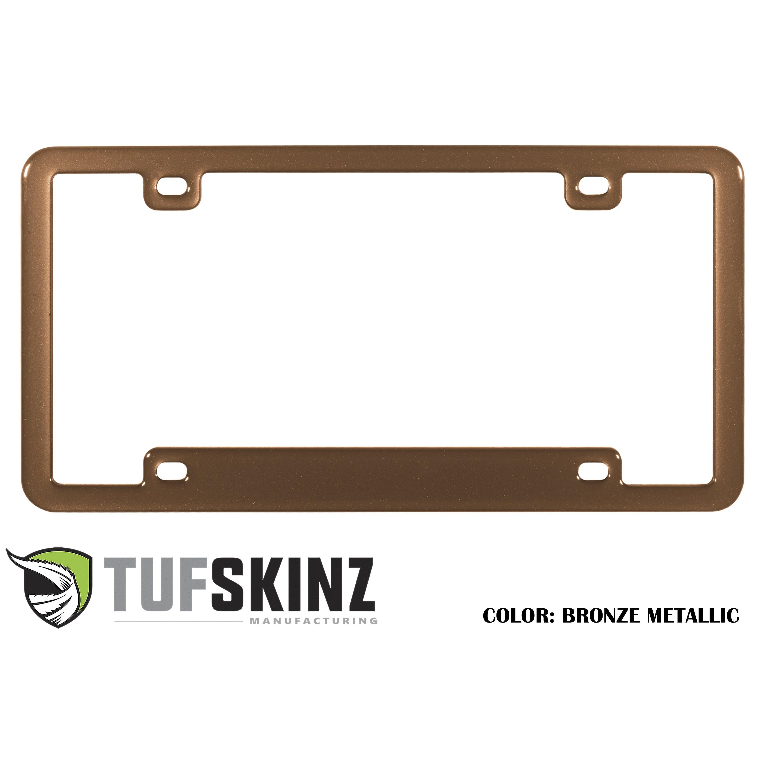 License Plate Frame Accent Trim Fits 0-0  Universal Bronze Metallic