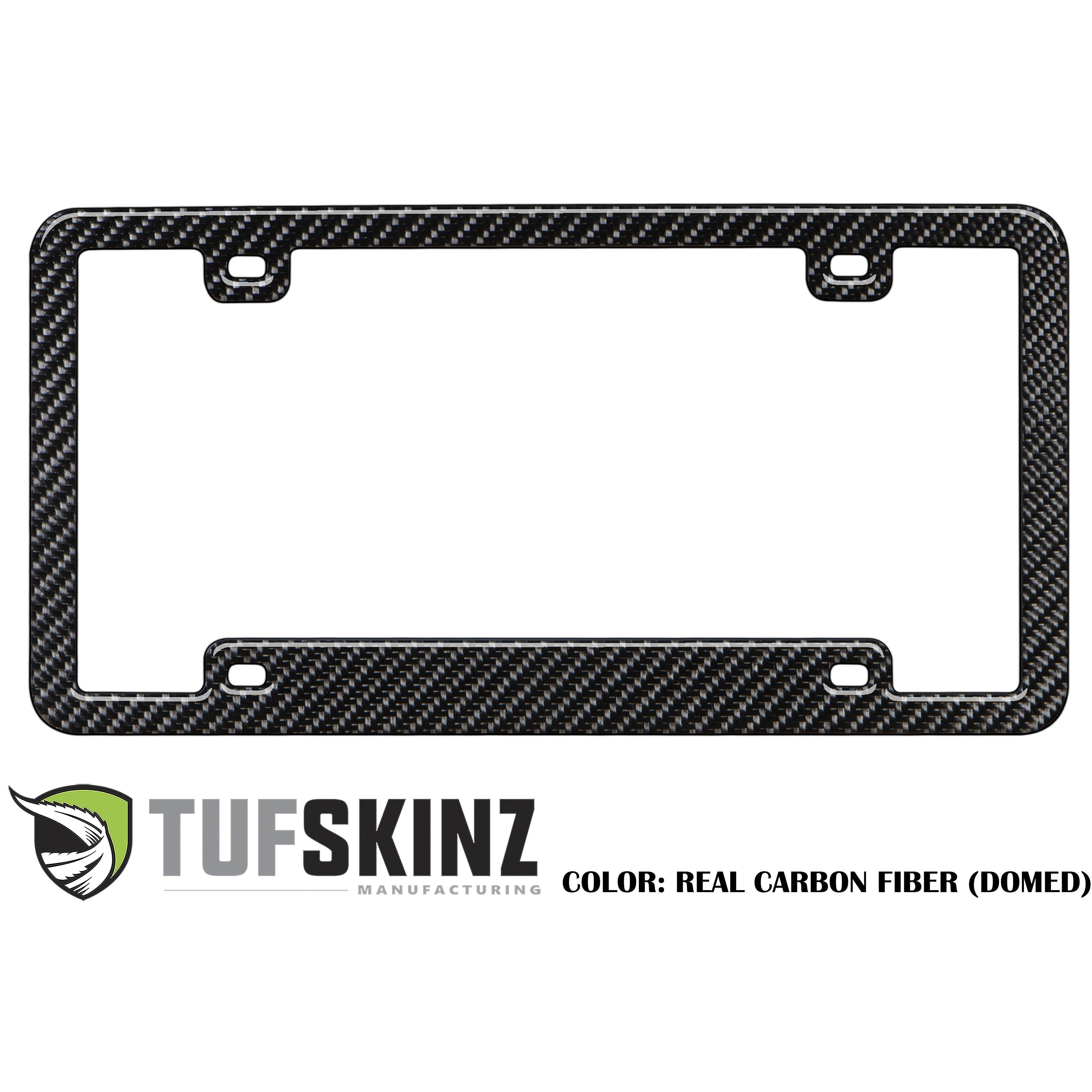 License Plate Frame Accent Trim Fits 0-0  Universal Real Carbon Fiber(Domed)