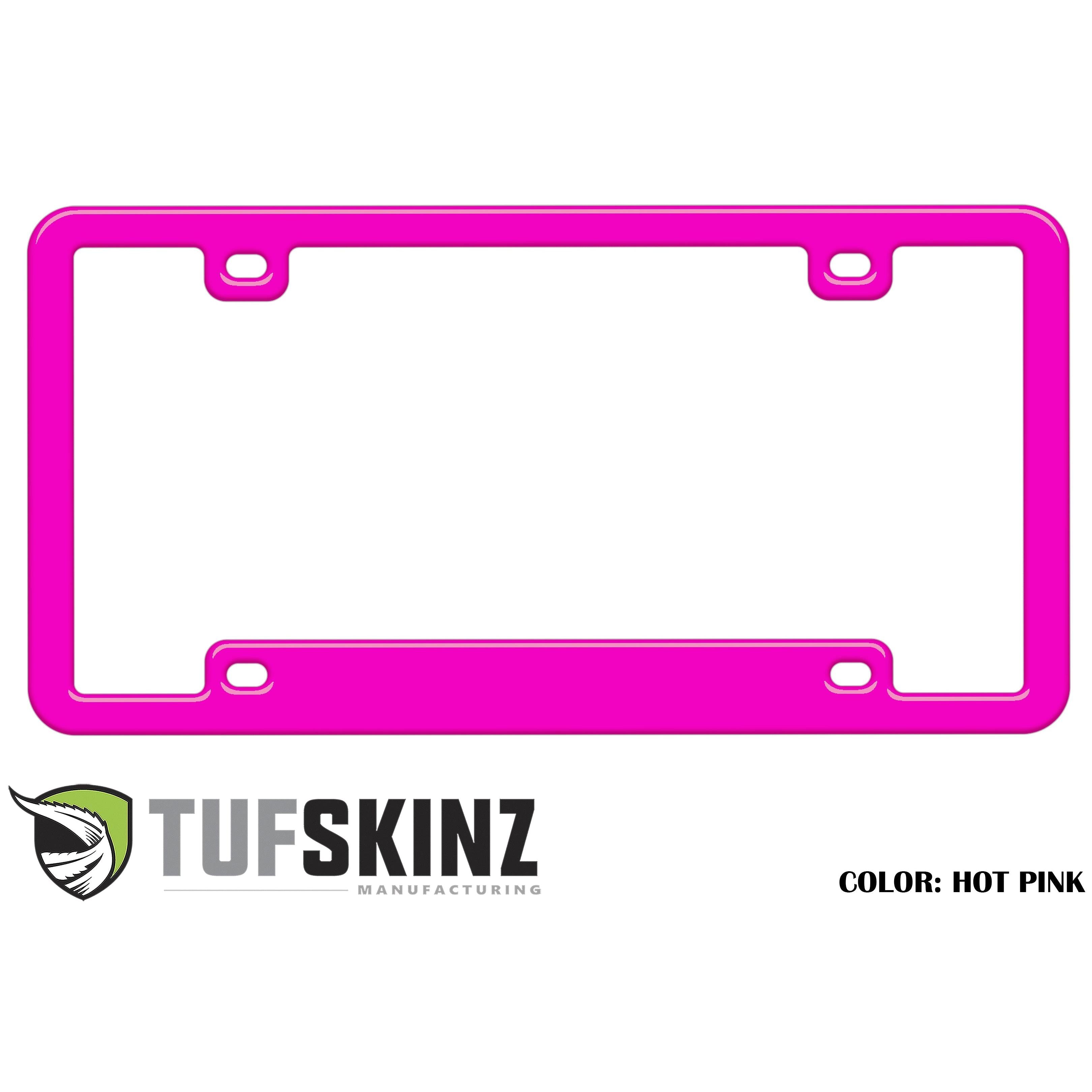 License Plate Frame Accent Trim Fits 0-0  Universal Hot Pink