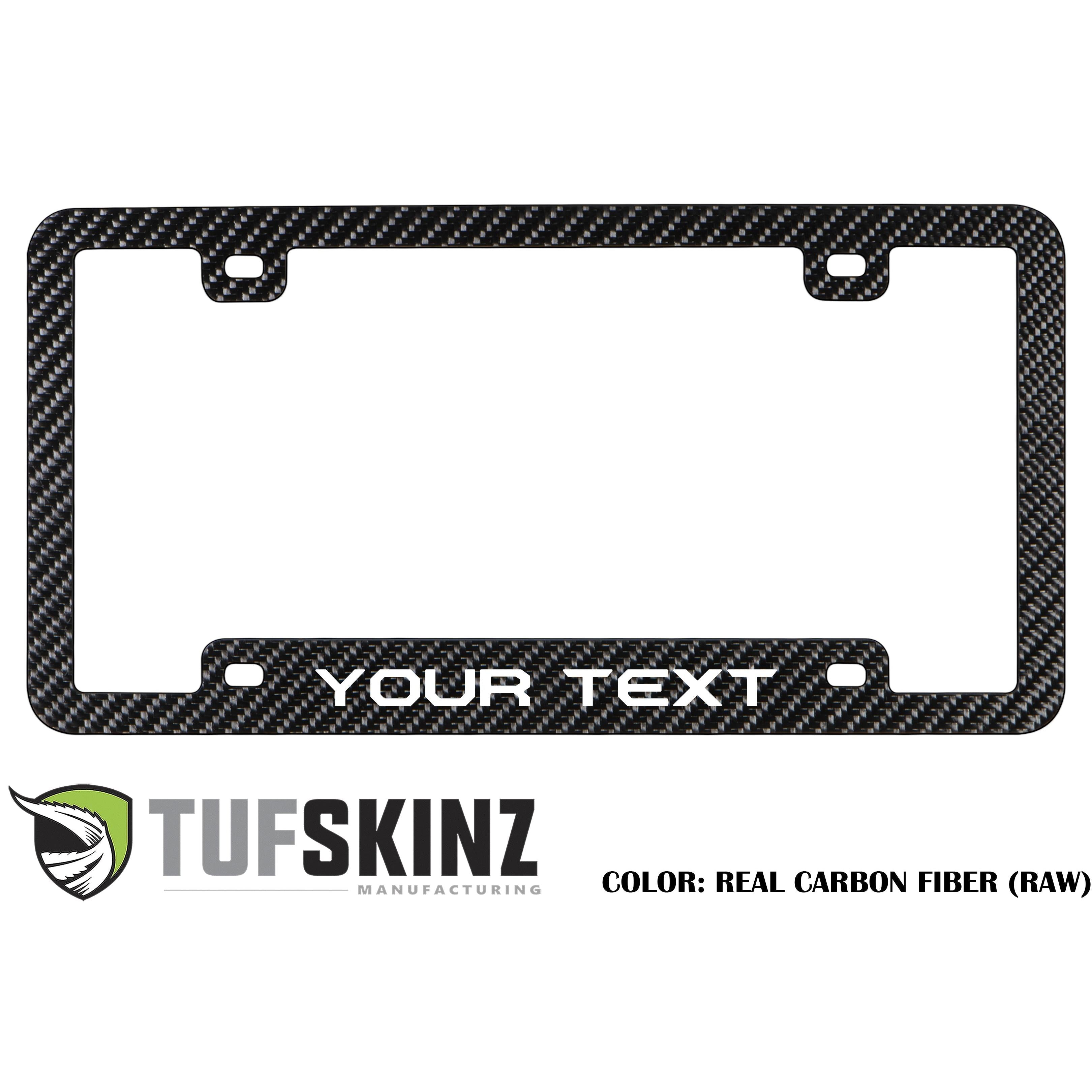 License Plate Frame Accent Trim Fits 0-0  Universal Real Carbon Fiber(Raw)