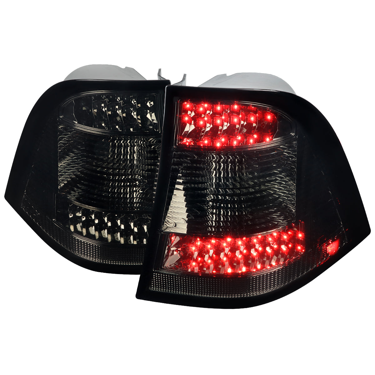 1998-2005 Mercedes Benz W163 M Class LED Tail Lights (Chrome Housing/Smoked Lens)