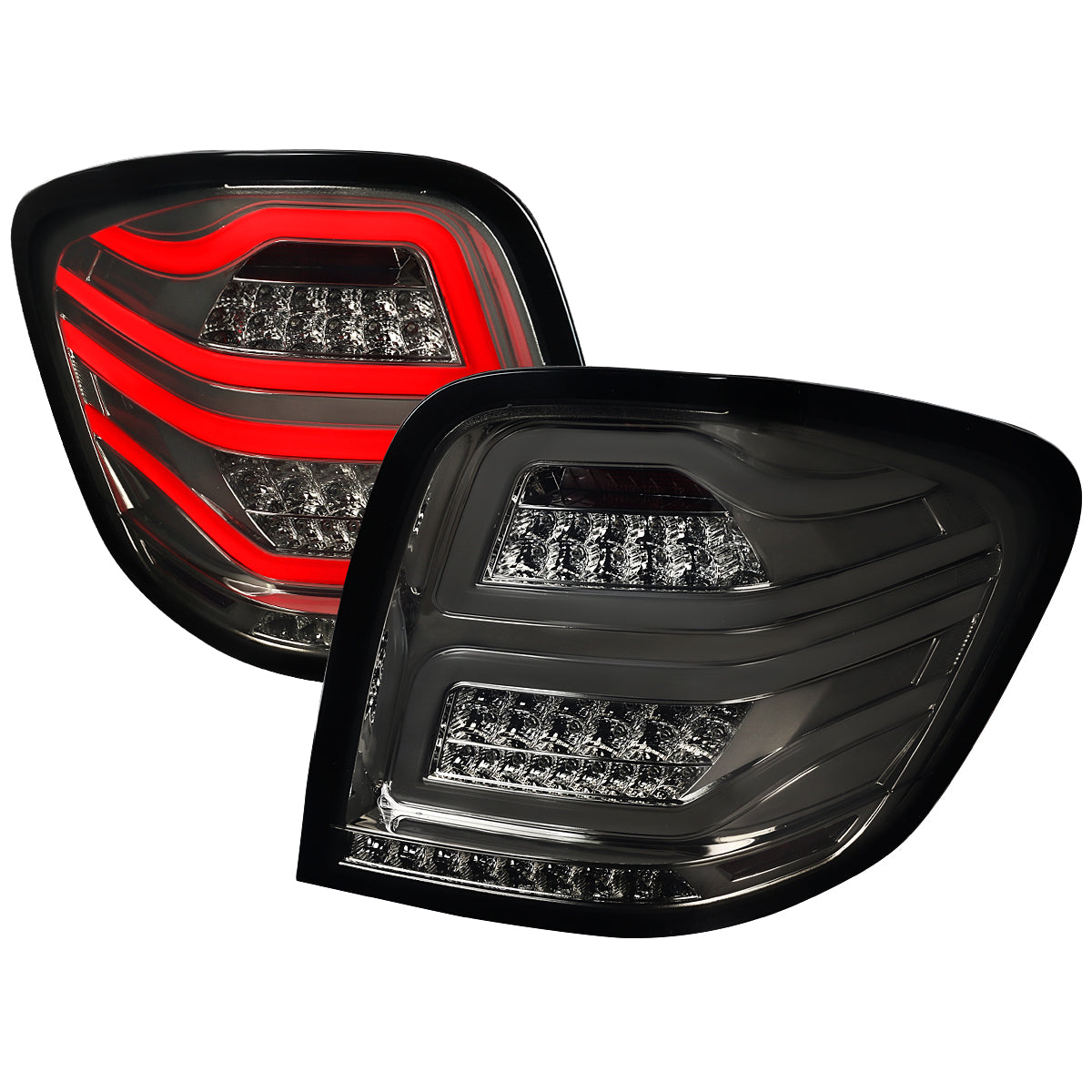2006-2011 Mercedes Benz W164 ML Class LED Tail Lights (Chrome Housing/Smoked Lens)