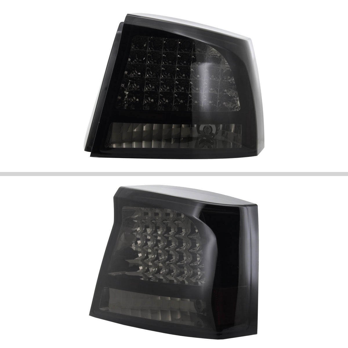 2005-2010 Dodge Charger LED Tail Lights (Glossy Black Housing/Smoked Lens)