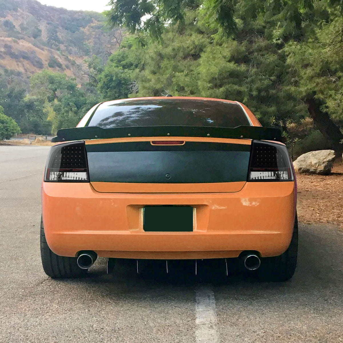 2005-2010 Dodge Charger LED Tail Lights (Matte Black Housing/Clear Lens)