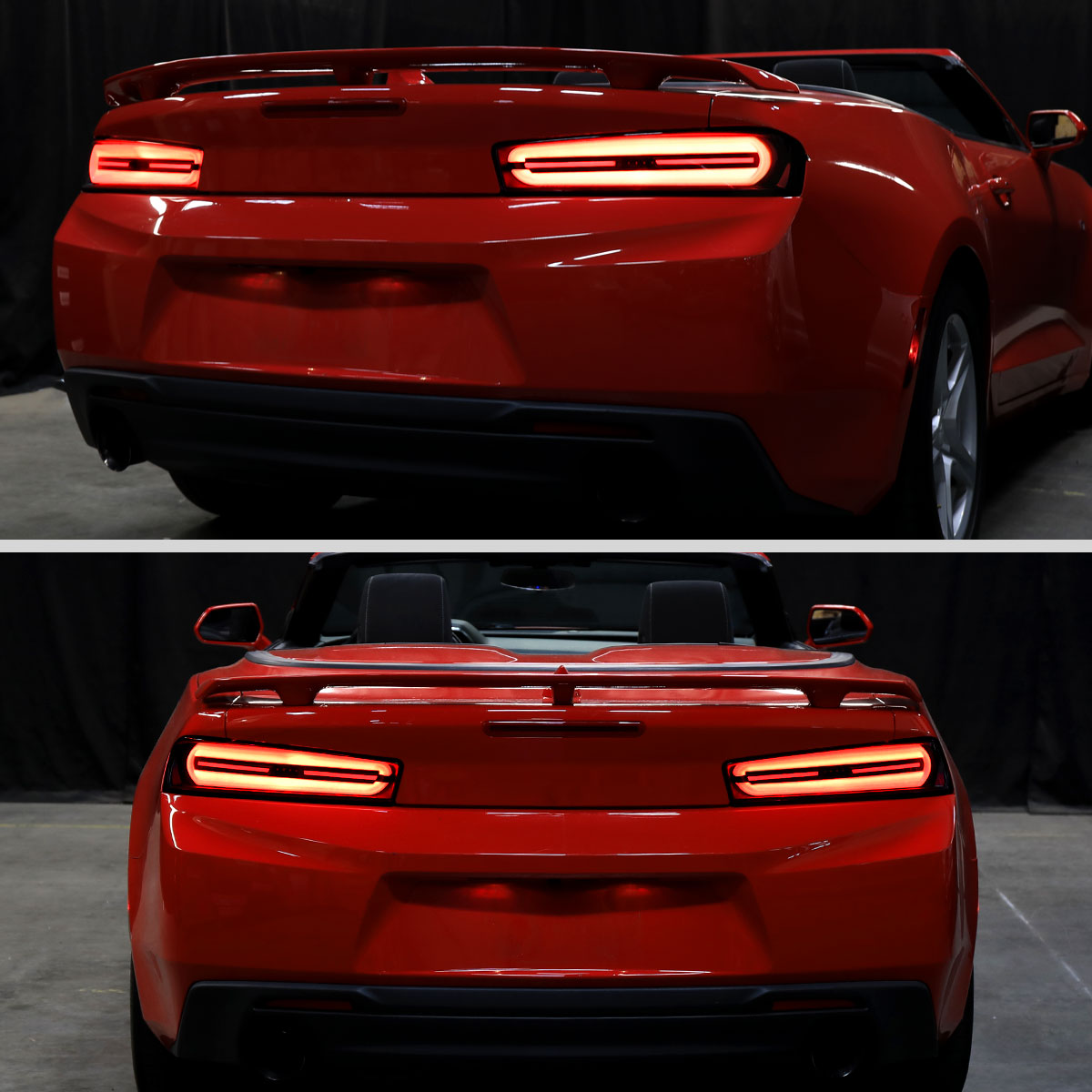 2016-2018 Chevrolet Camaro Full LED Sequential Tail Light (Glossy Black Housing / Smoked Lens)