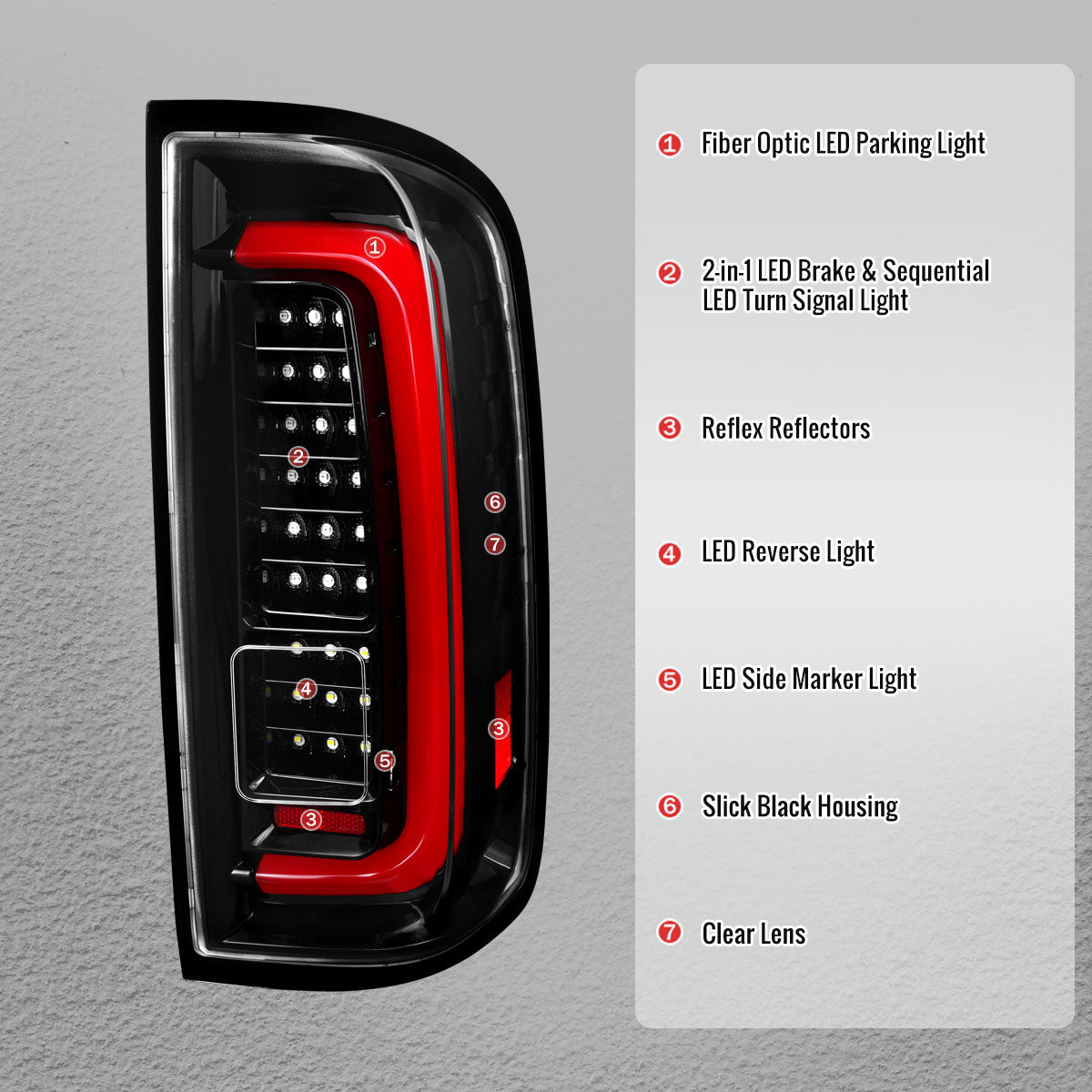 2015-2022 Chevrolet Colorado GMC Canyon Full LED Sequential Tail Lights (Jet Black Housing / Clear Lens)