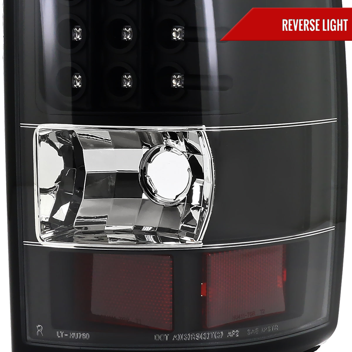 2000-2006 Chevrolet Suburban/Tahoe GMC Yukon/Yukon XL LED Tail Lights (Matte Black Housing/Clear Lens)