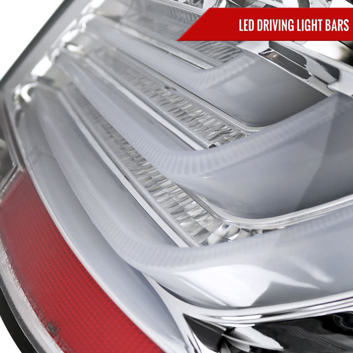 2004-2007 BMW E60 5 Series Sedan LED Tail Lights (Chrome Housing/Clear Lens)