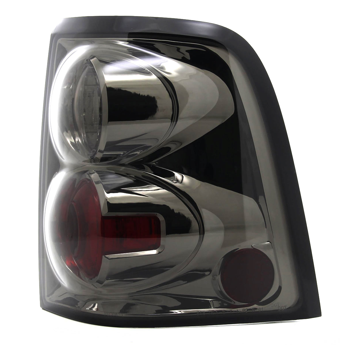 2002-2005 Ford Explorer Tail Lights (Chrome Housing/Smoked Lens)